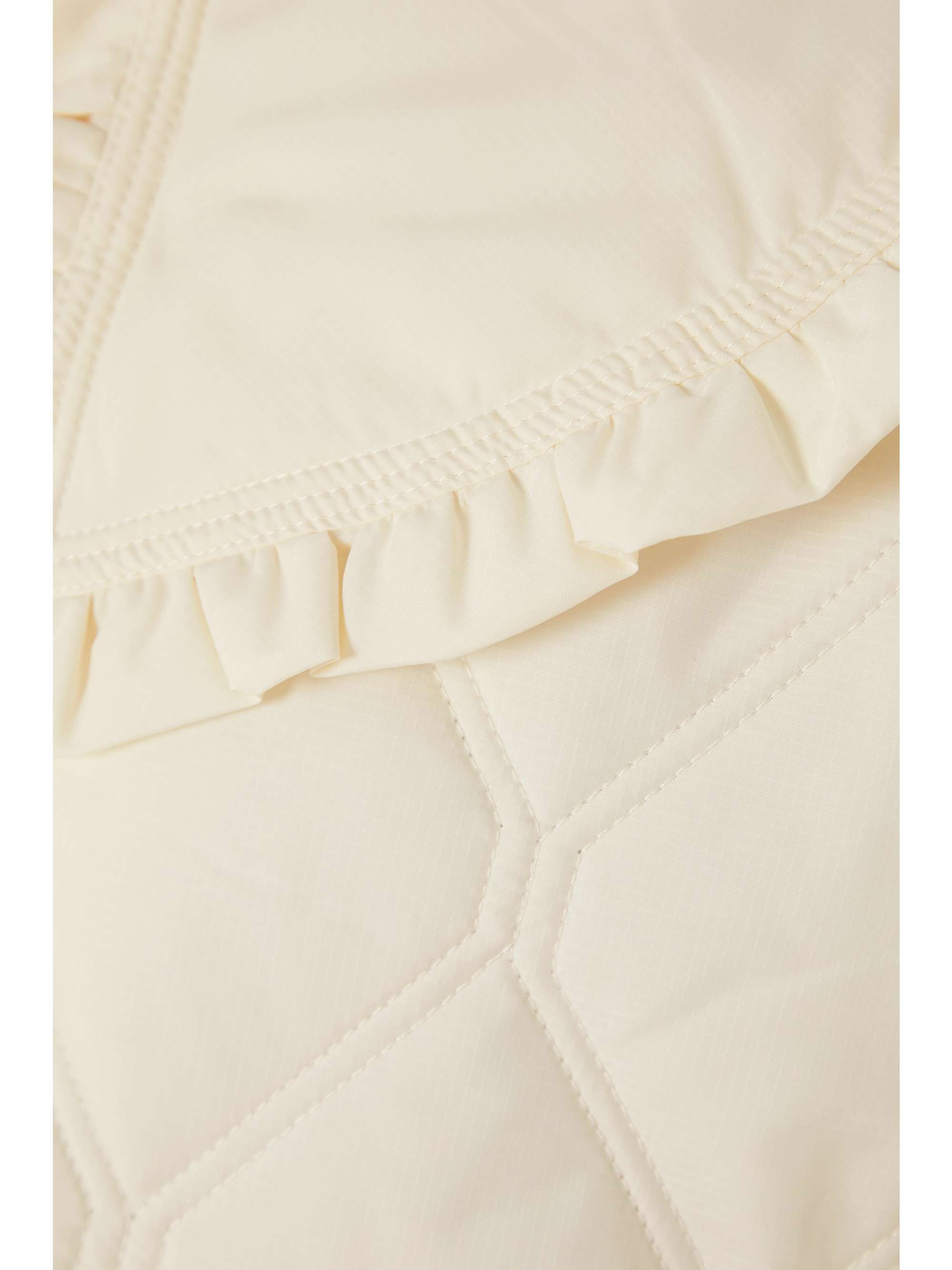 GANNI Ruffled quilted recycled shell jacket