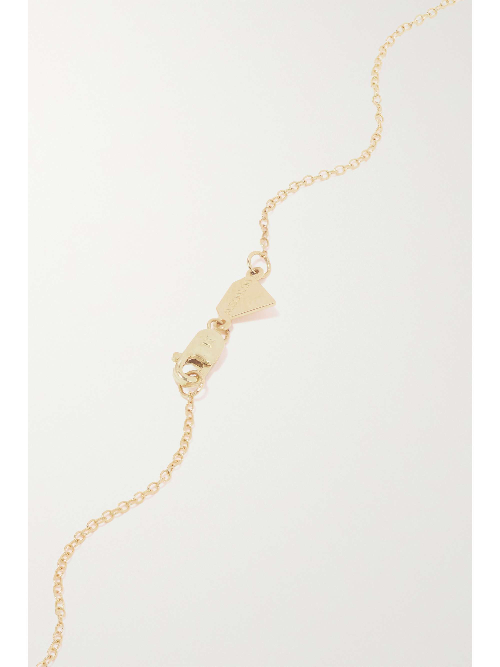 ALISON LOU Heart 14-karat gold and enamel necklace