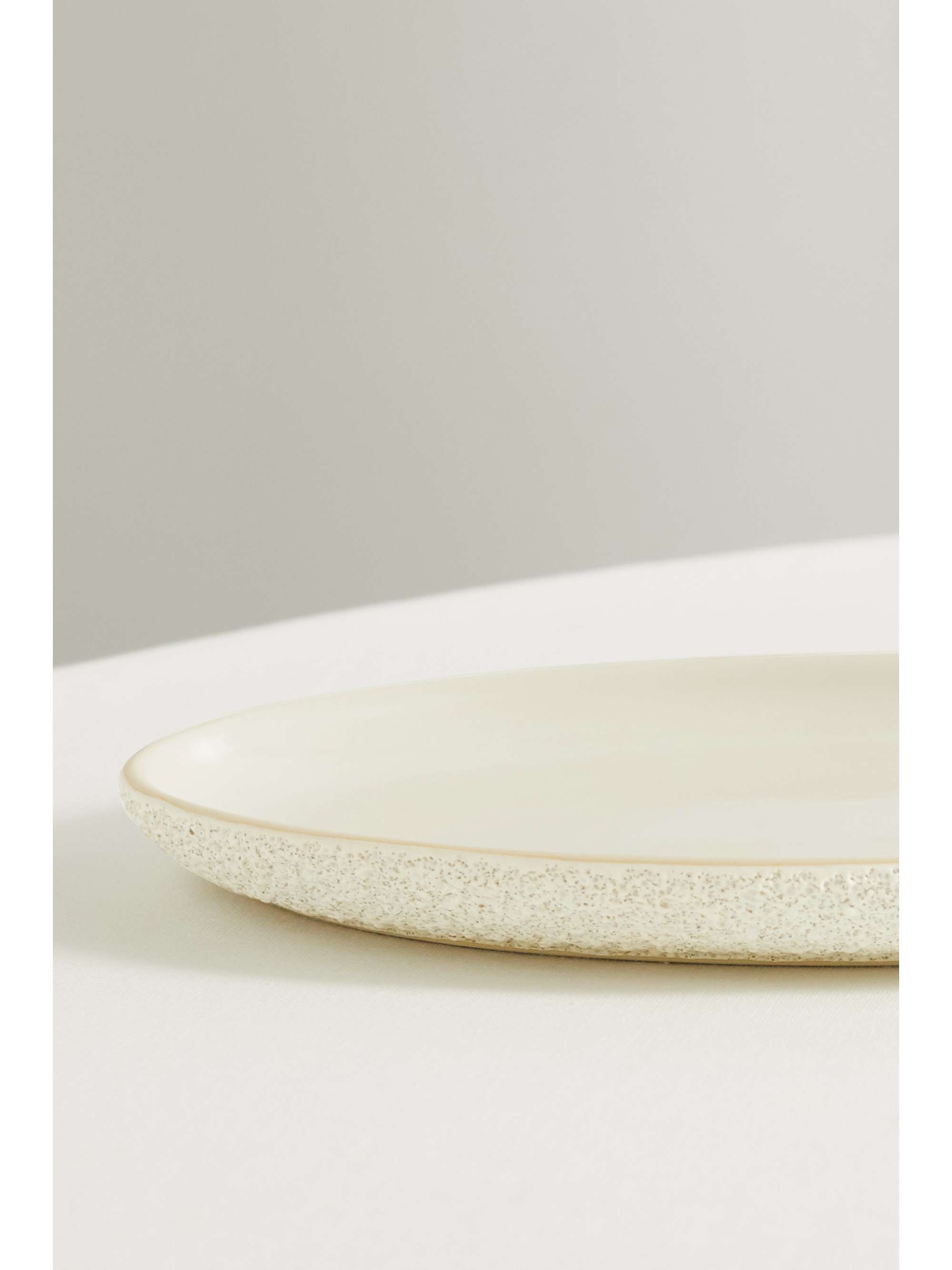 MARLOE MARLOE + NET SUSTAIN set of two glazed ceramic dinner plates