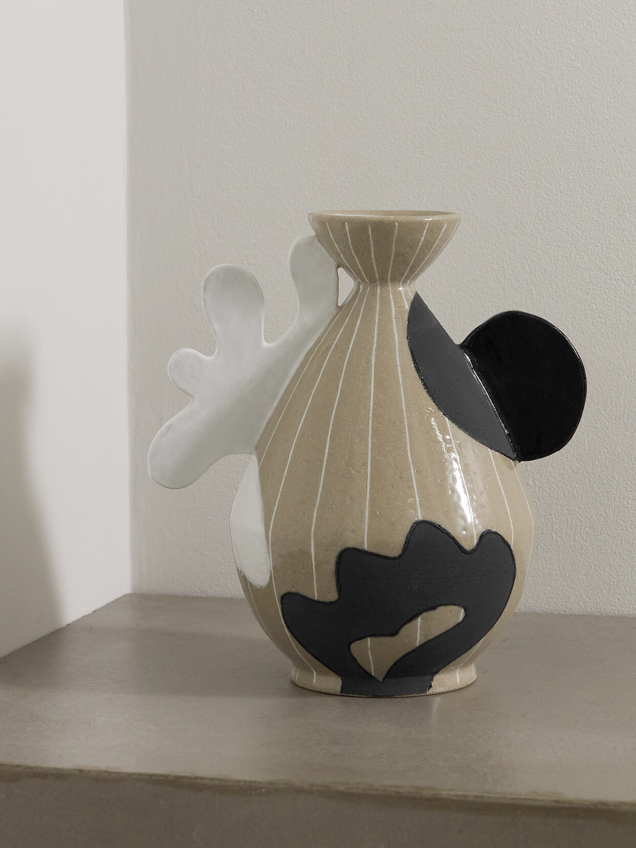 Marloe Marloe - + Net Sustain Vela Glazed Stoneware Vase - Ecru