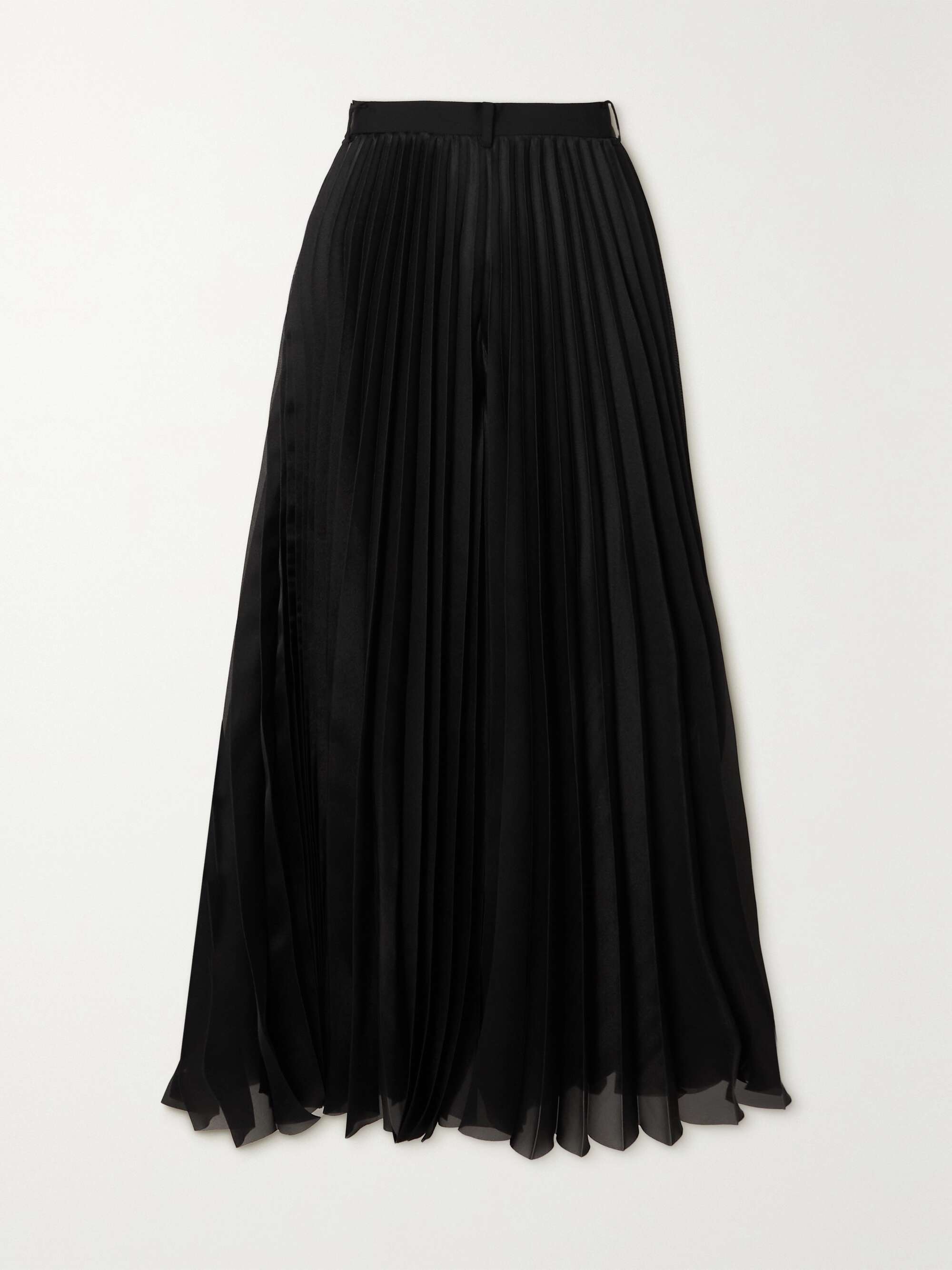 SACAI Pleated organza wide-leg pants | NET-A-PORTER