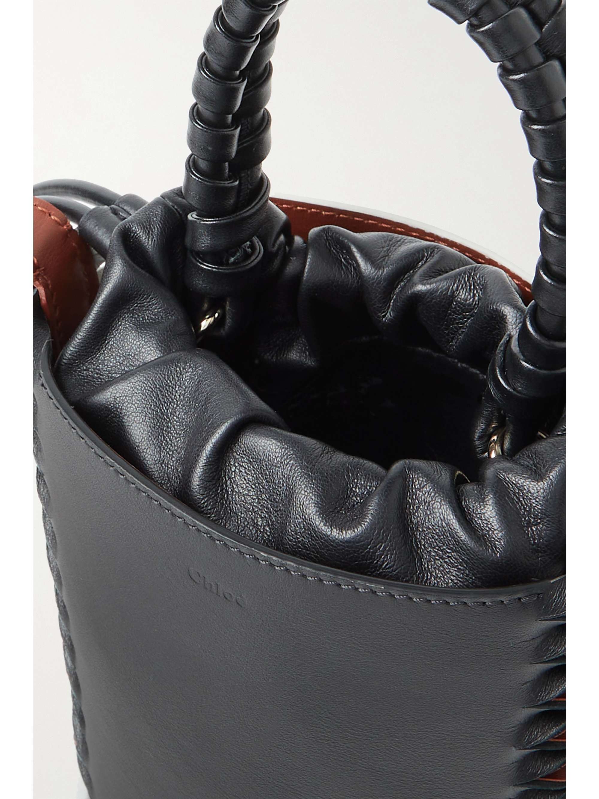 CHLOÉ Louela small whipstitched leather shoulder bag