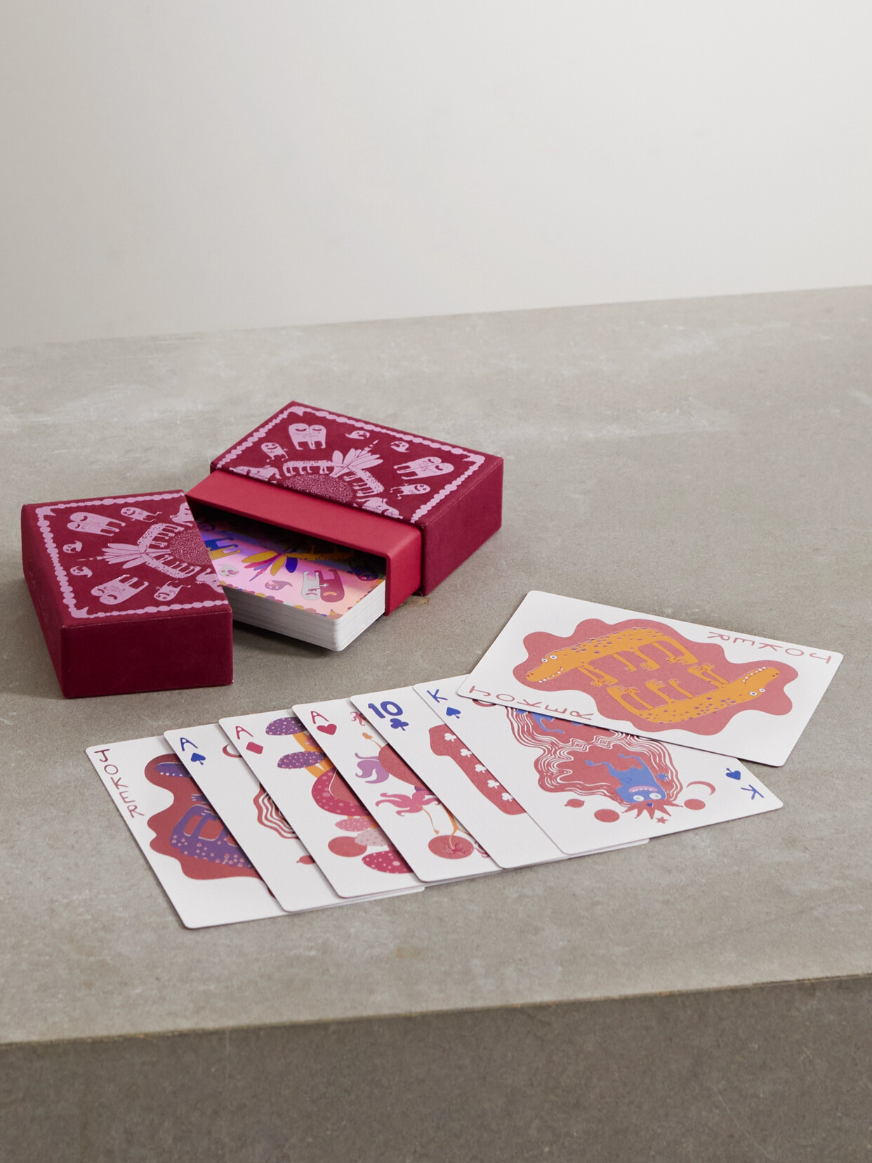 L'Objet - + Haas Brothers Velvet Box And Jumbo Playing Cards - Pink