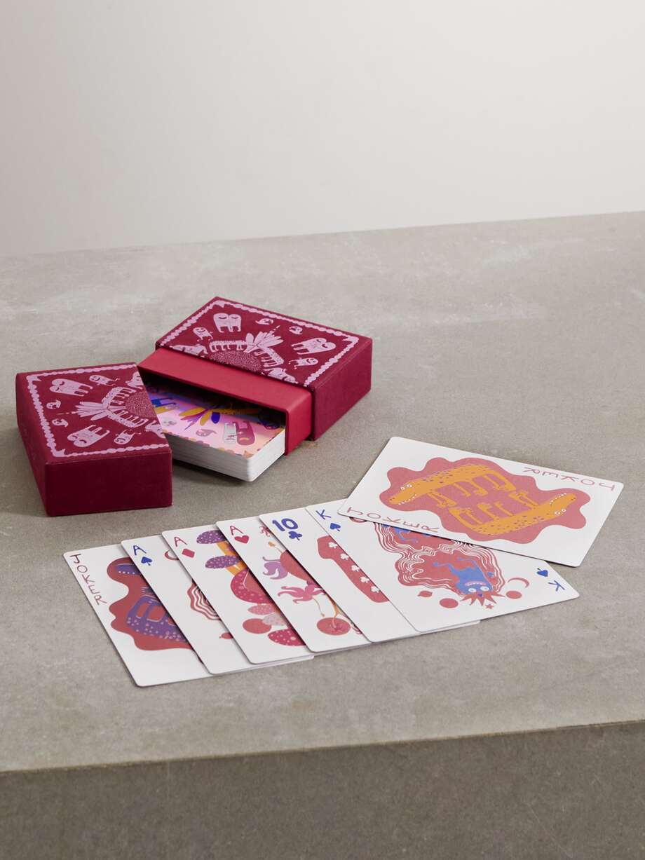 net-a-porter.com | L'OBJET + Haas Brothers velvet box and jumbo playing cards