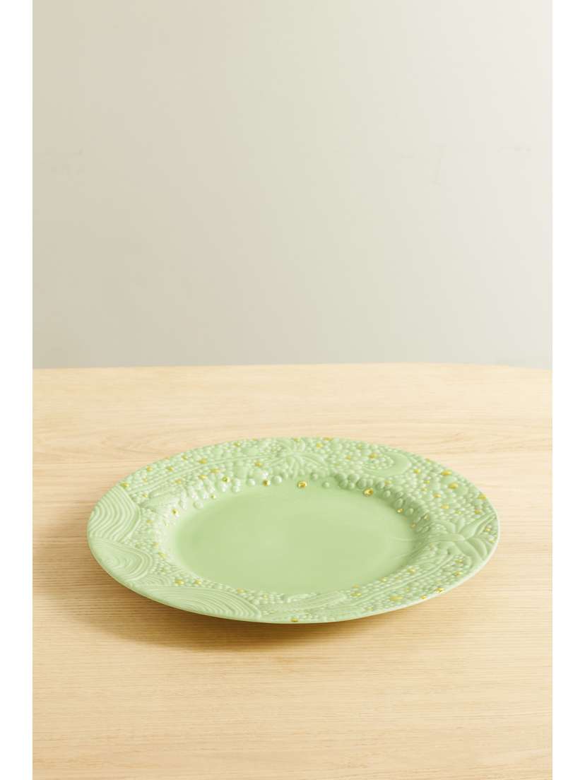 L'Objet + Haas Brothers Mojave Desert 32cm Gold-plated Porcelain Charger Plate