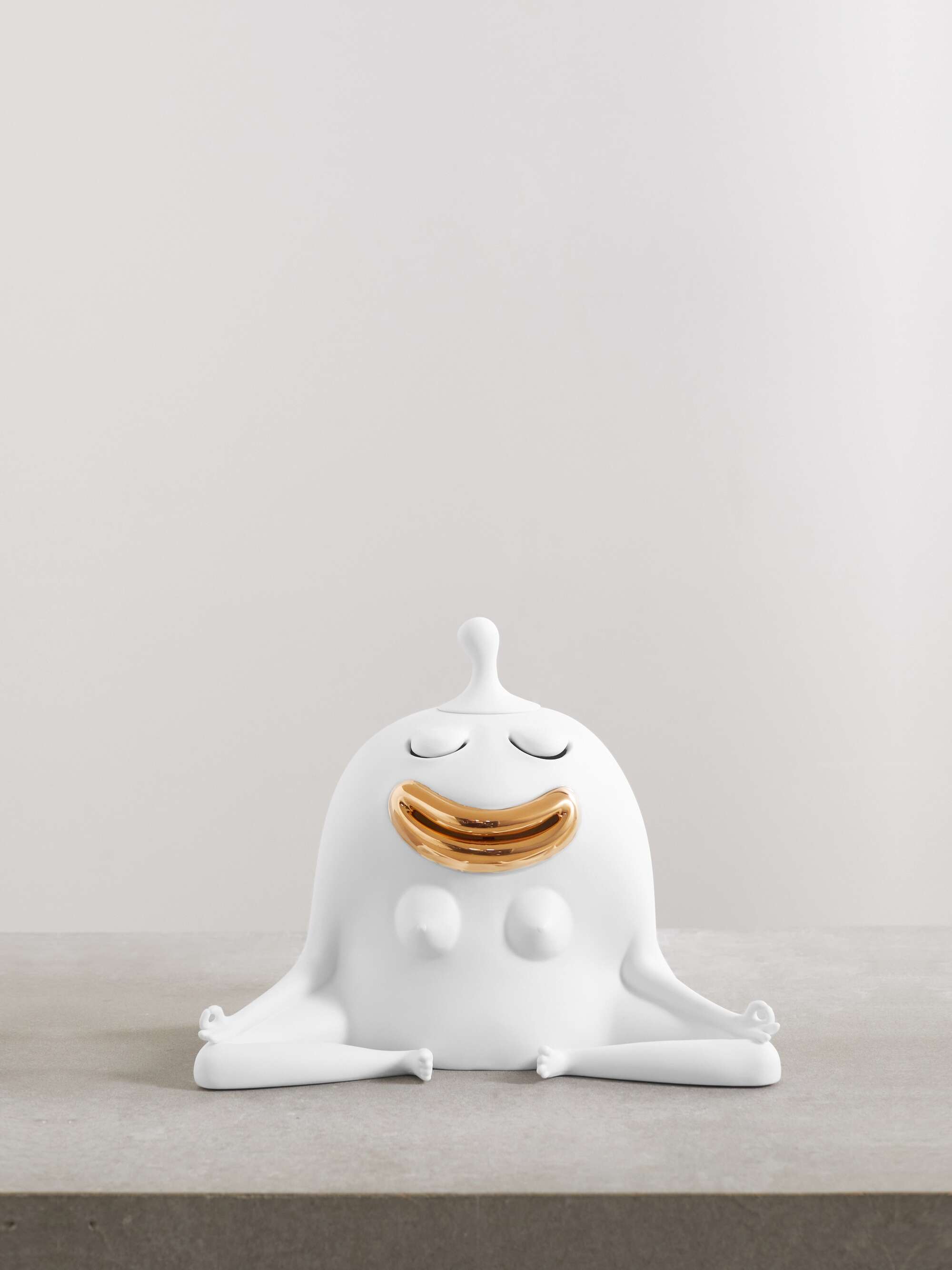 L'OBJET Haas Brothers + مبخرة Meditator من البورسلين المطلي بالذهب