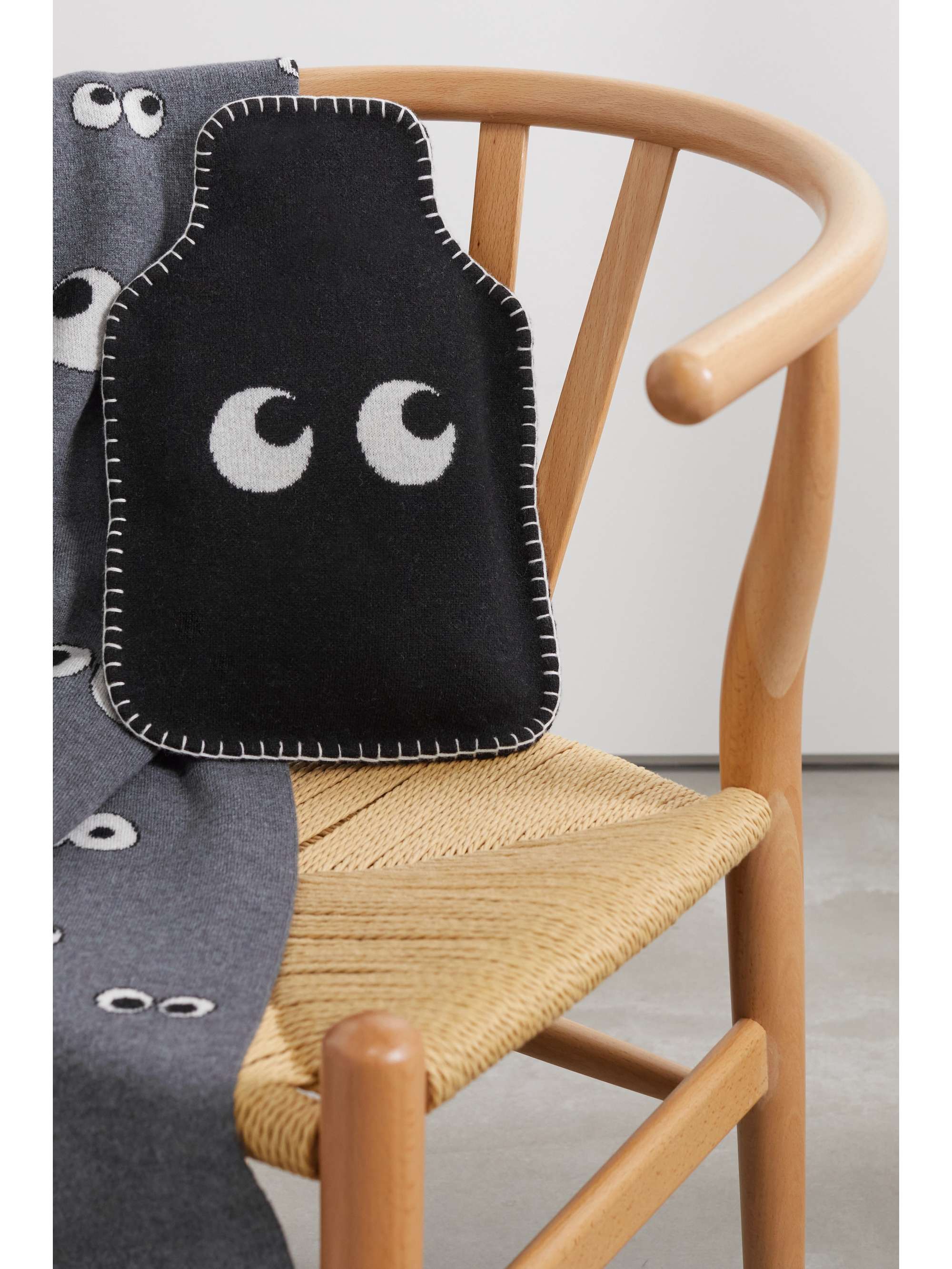 ANYA HINDMARCH Eyes intarsia wool-blend hot water bottle cover