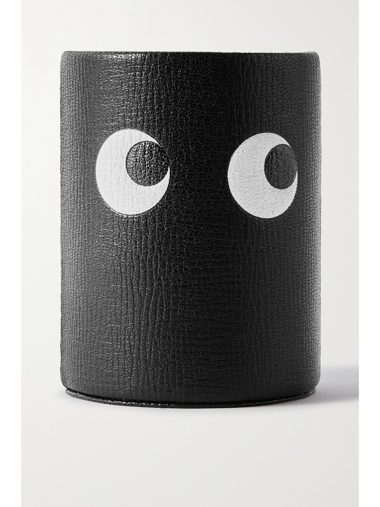 Anya Hindmarch - Eyes Printed Textured-leather Pencil Pot - Black