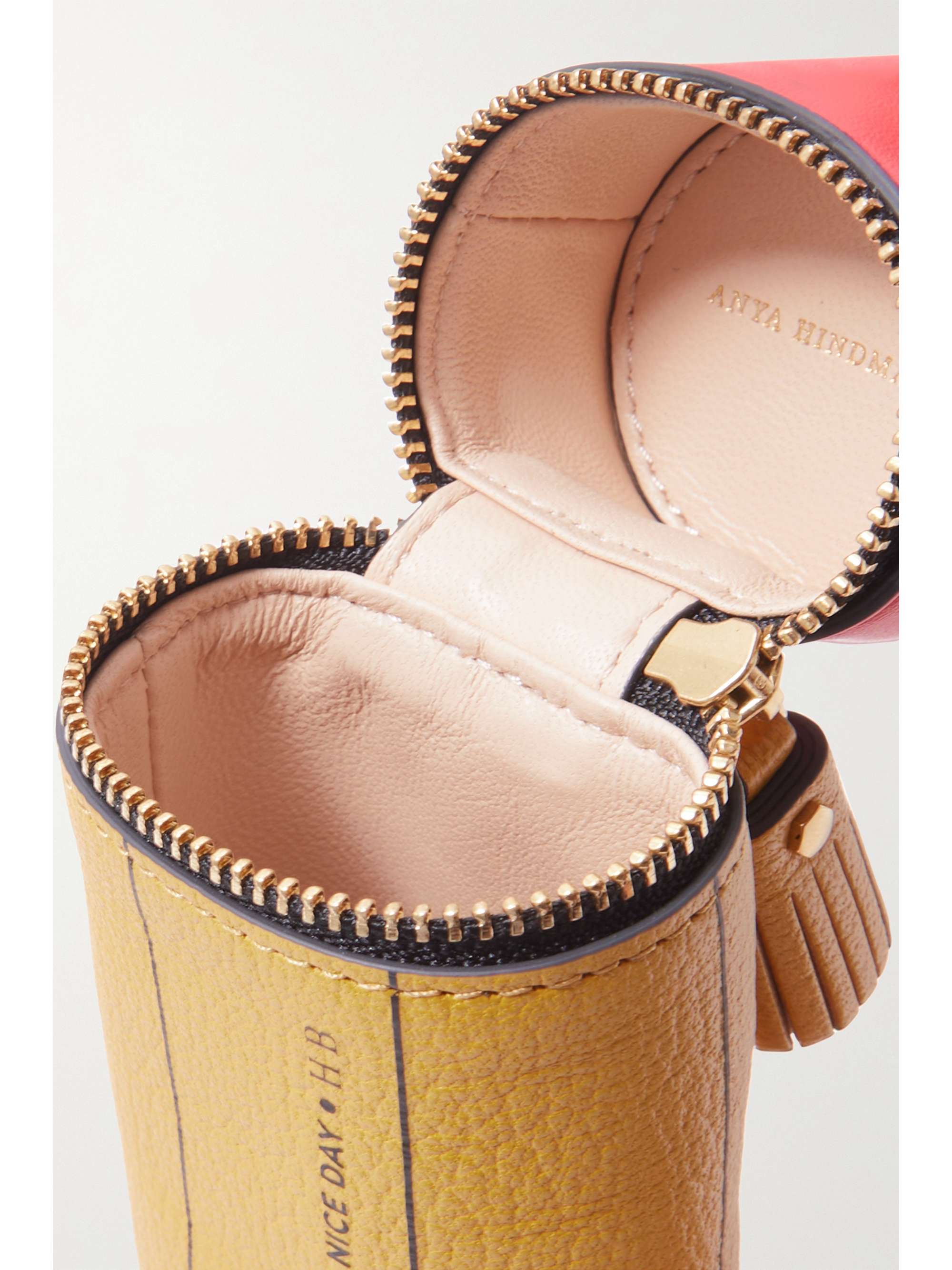 ANYA HINDMARCH Textured-leather pencil case