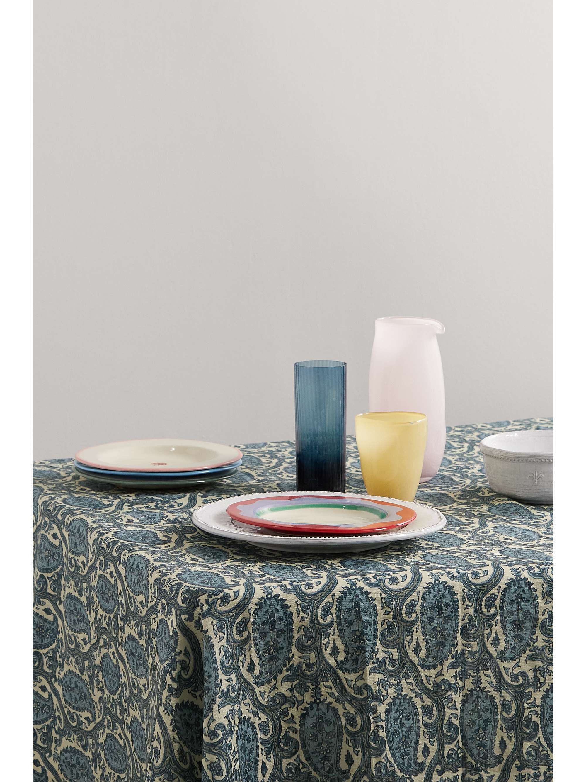 CABANA Daria paisley-print linen tablecloth