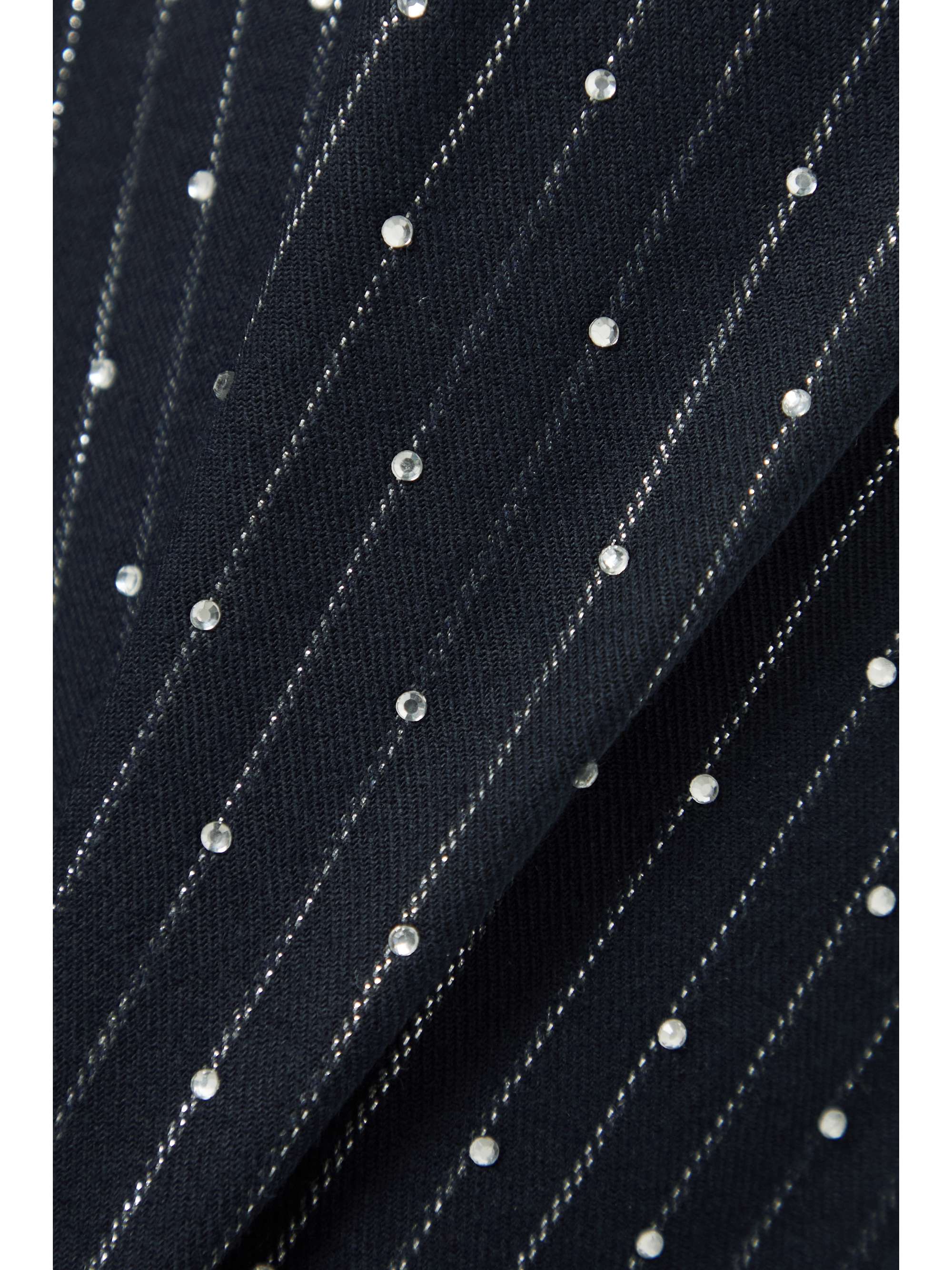 COPERNI Crystal-embellished pleated crepe and wool-blend straight-leg pants