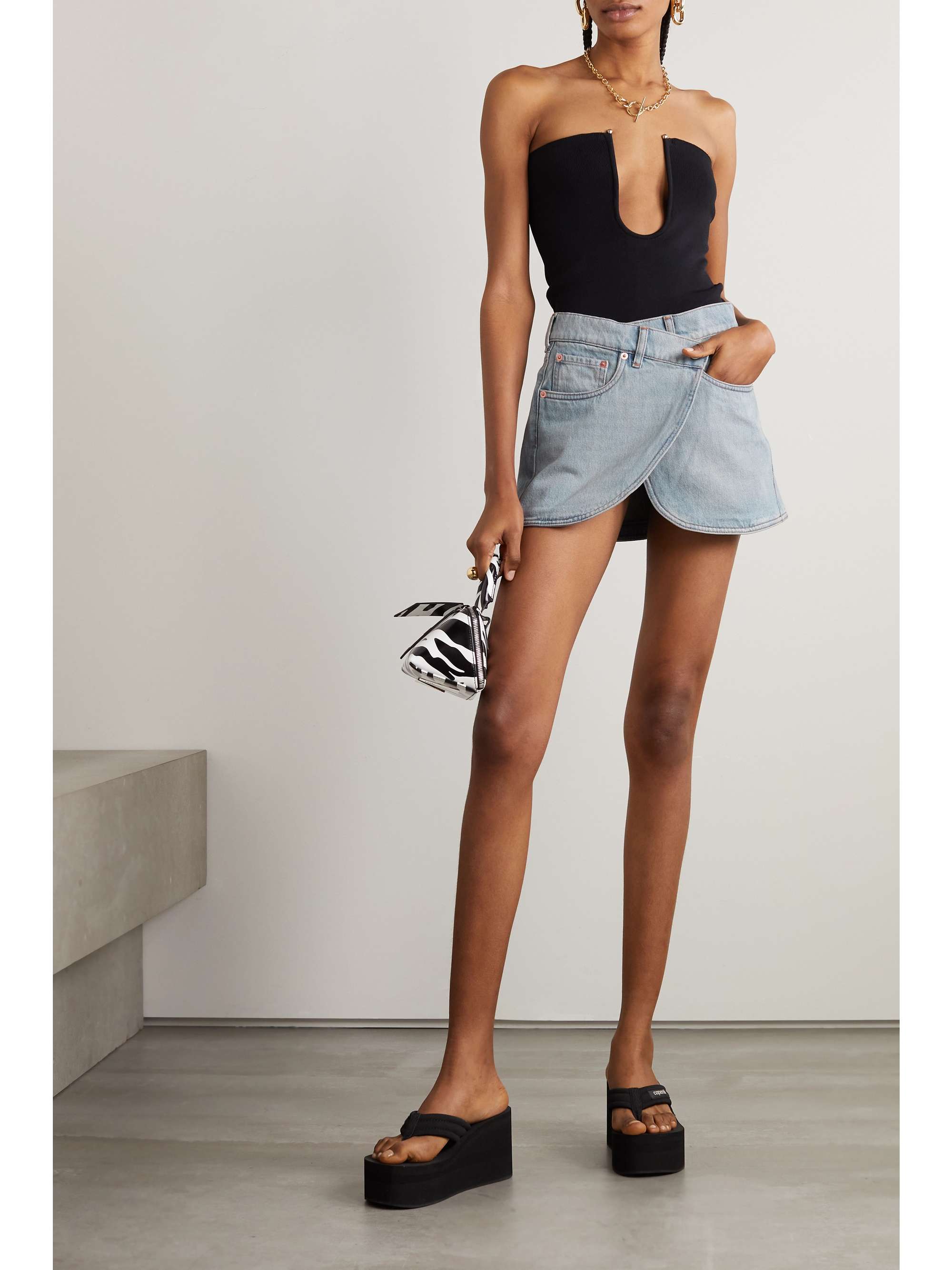 COPERNI Denim mini skirt