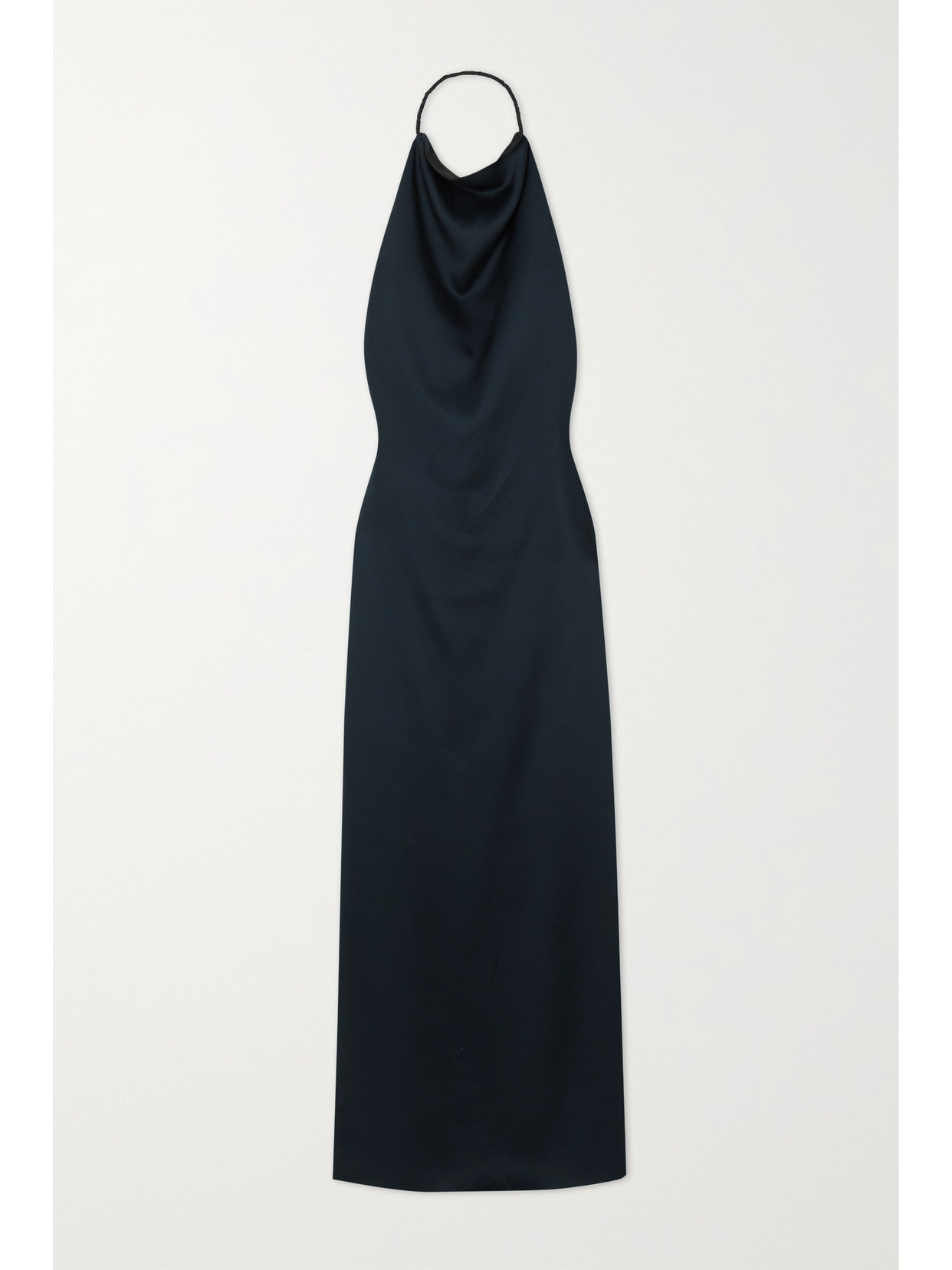 GAUCHERE Draped Open-back Satin Midi Dress