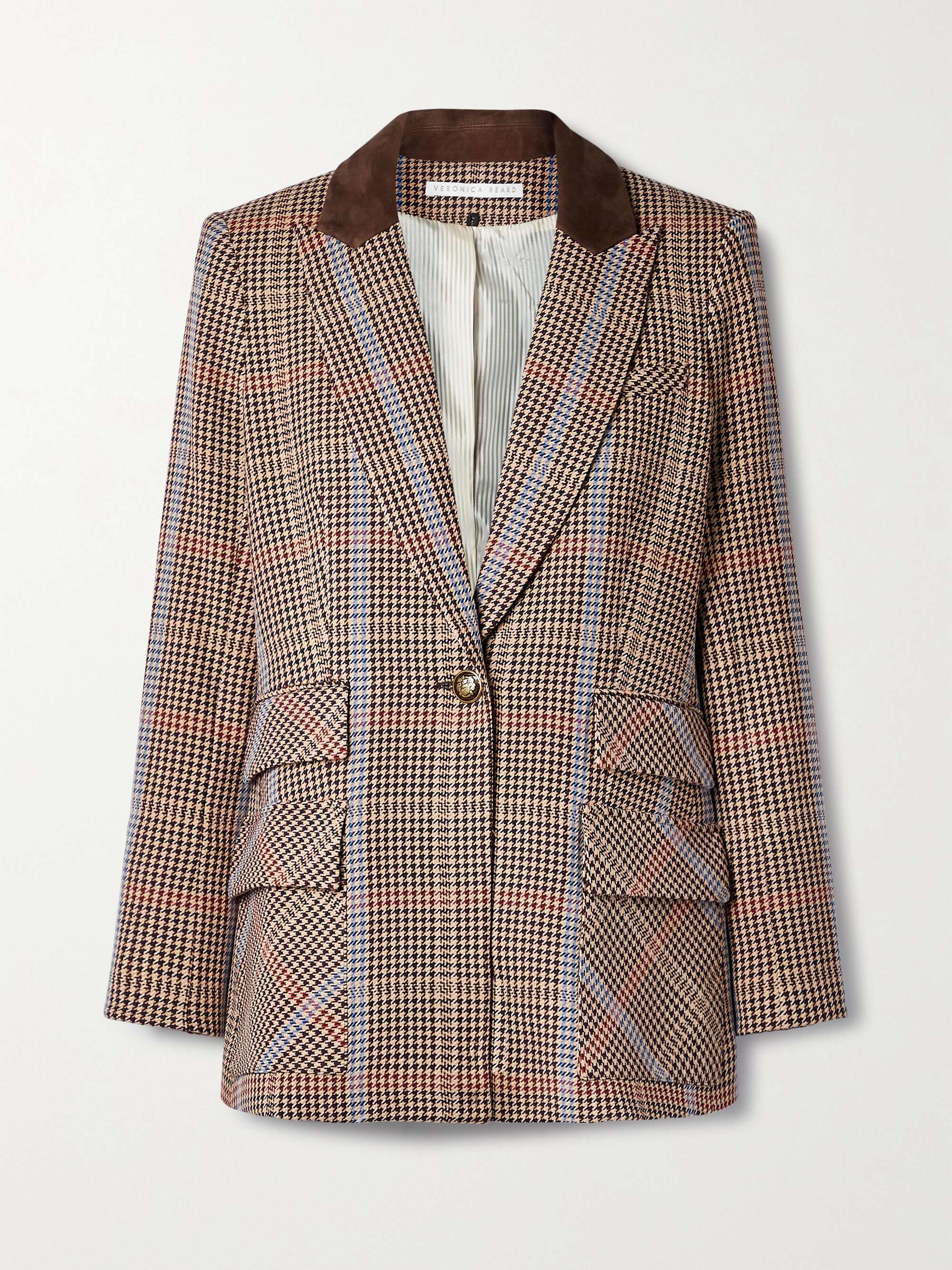 Veronica beard checked blazer sales