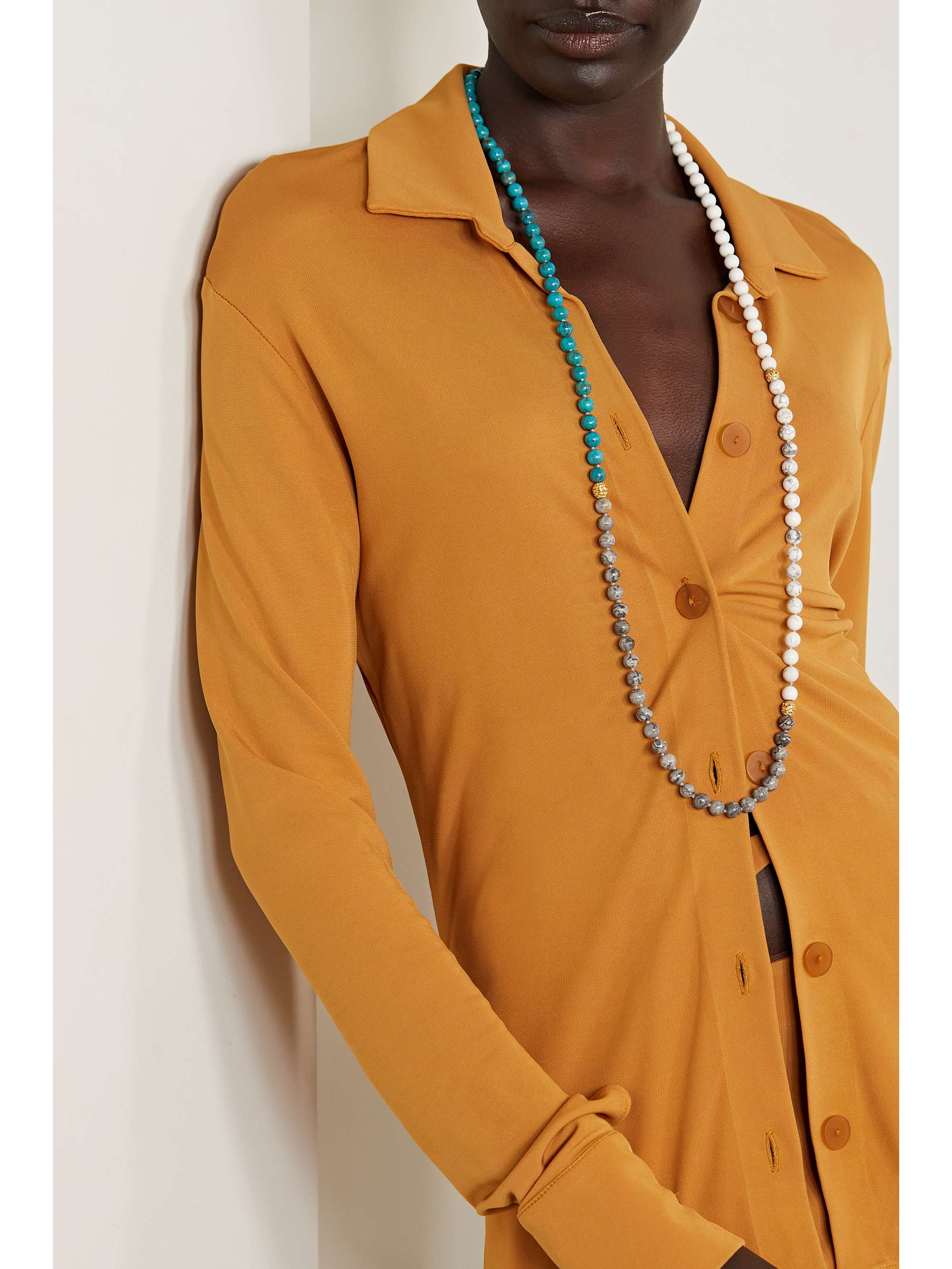 EMILY P. WHEELER + NET SUSTAIN Wrap 18-karat recycled gold multi-stone necklace