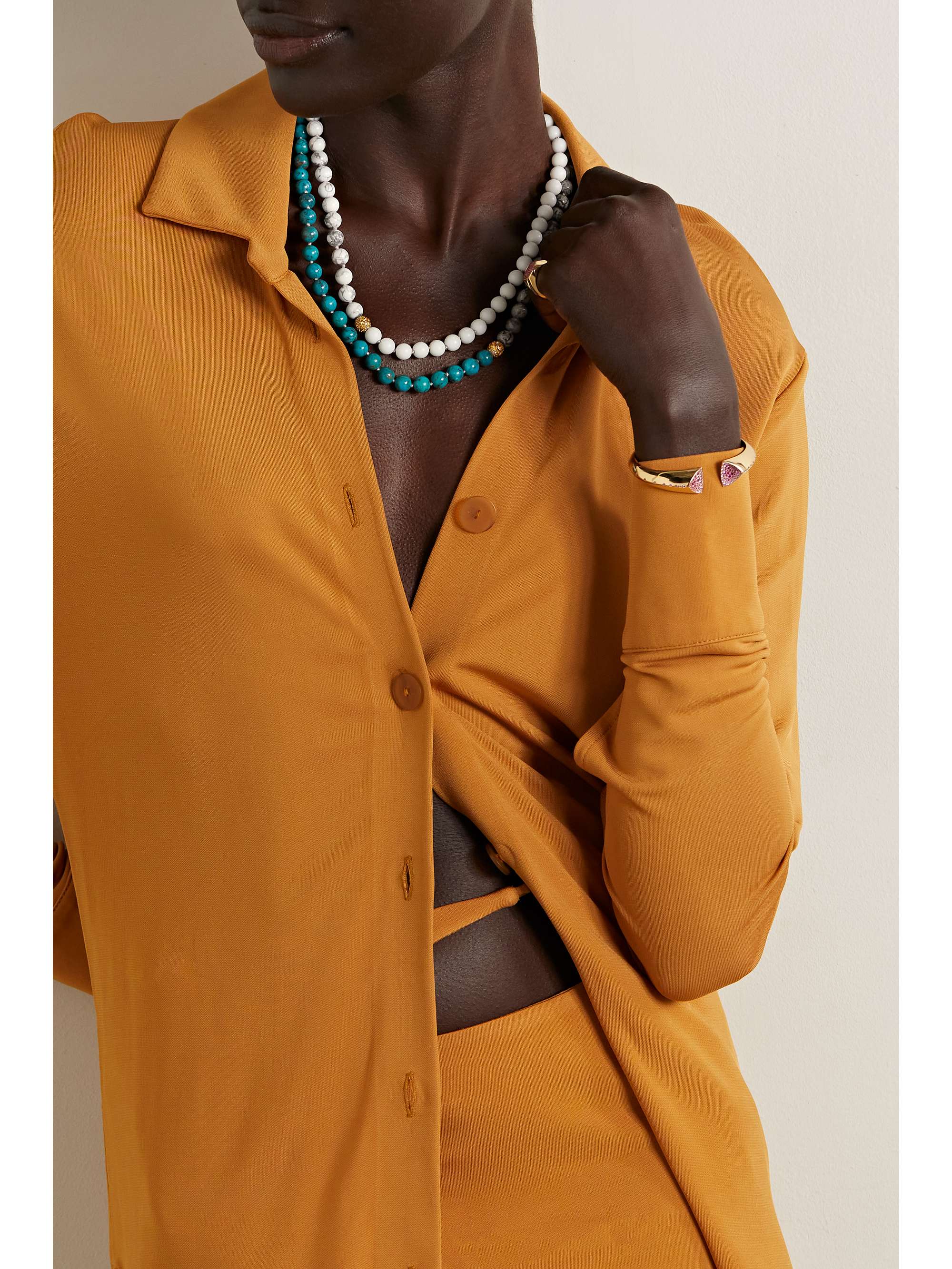 EMILY P. WHEELER + NET SUSTAIN Wrap 18-karat recycled gold multi-stone necklace