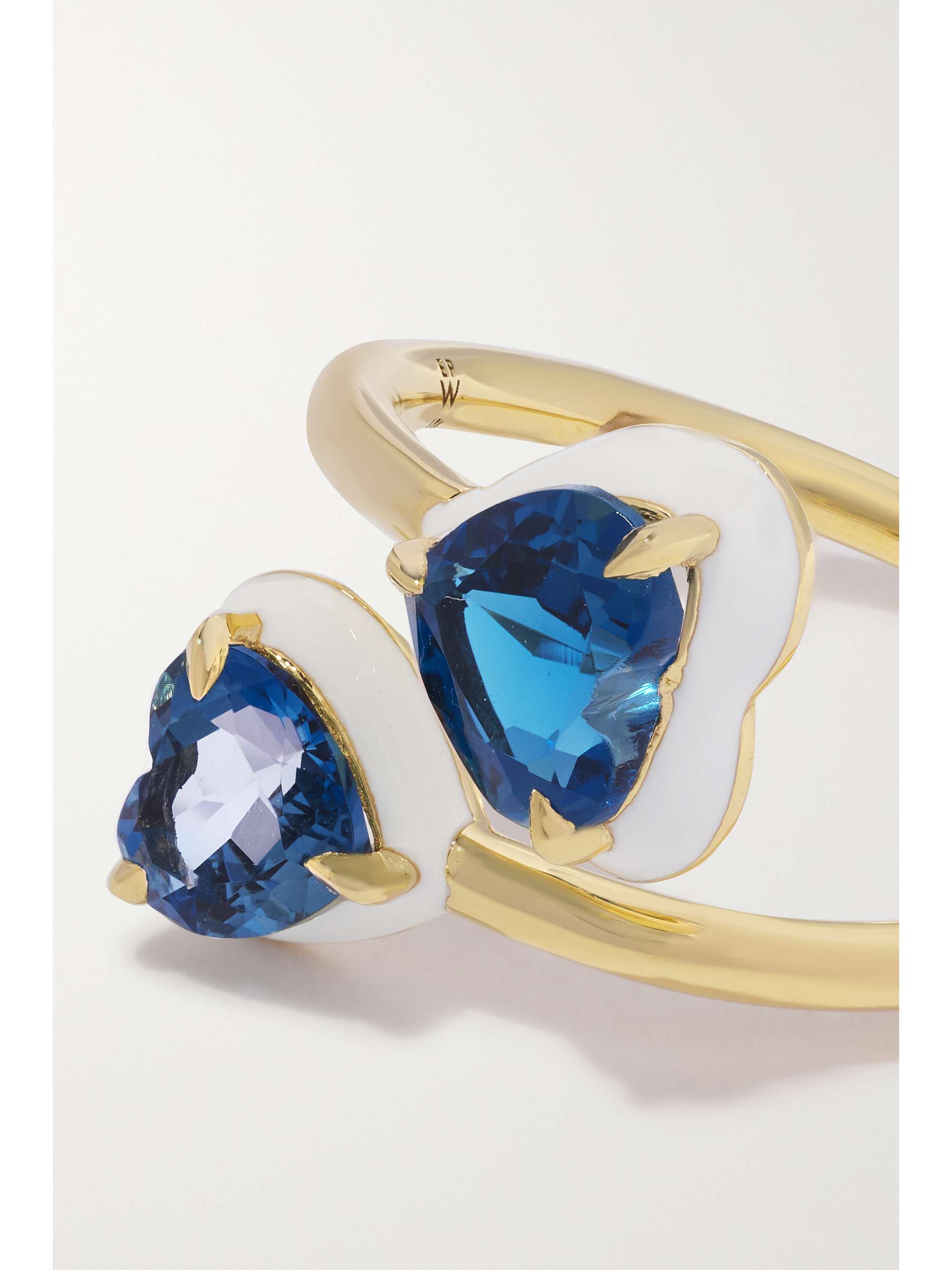 EMILY P. WHEELER Elsa 18-karat gold, topaz and enamel ring  NET-A-PORTER