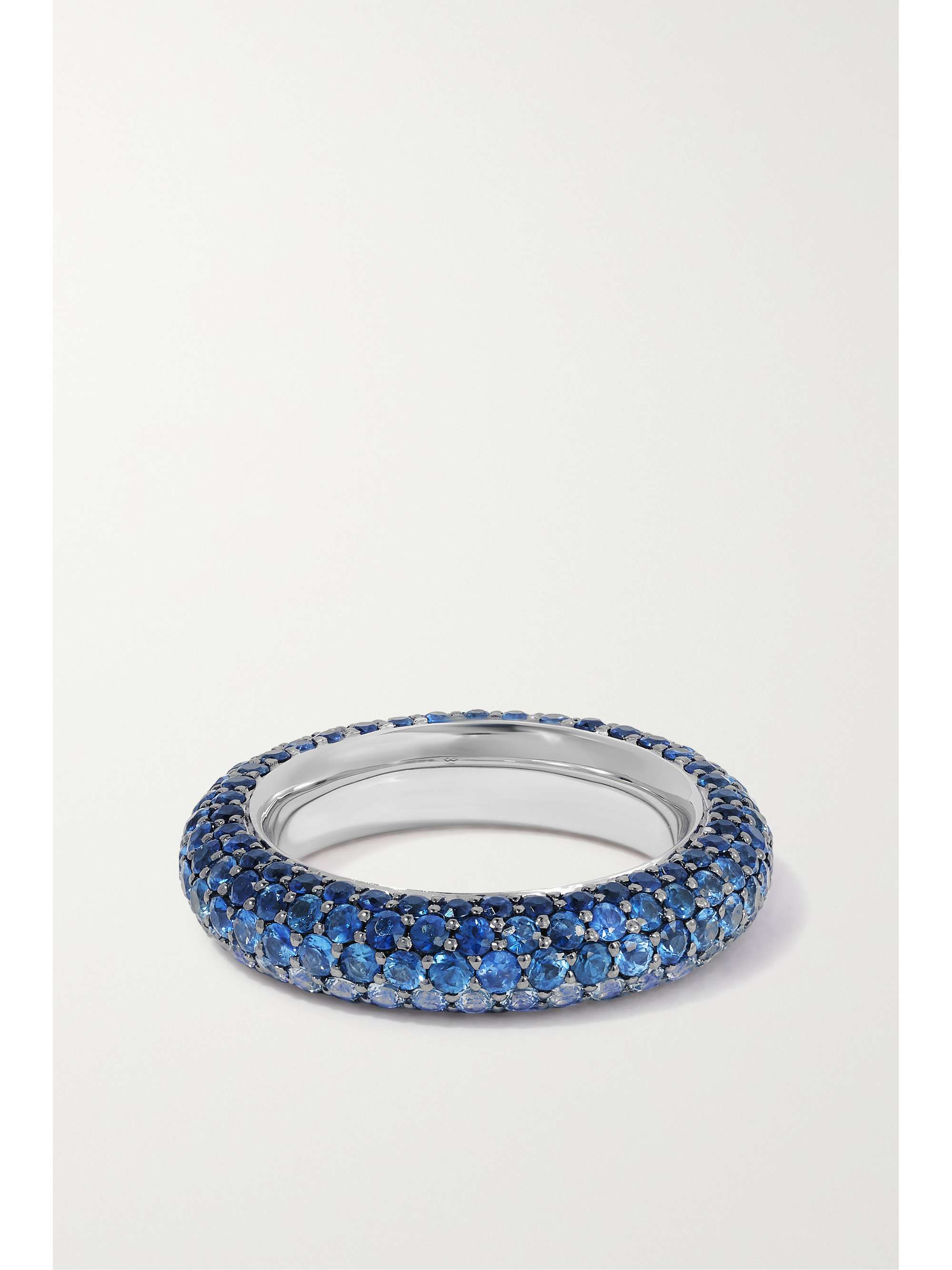 EMILY P. WHEELER Puffy Desert Ring aus 18 Karat Weißgold mit Saphiren