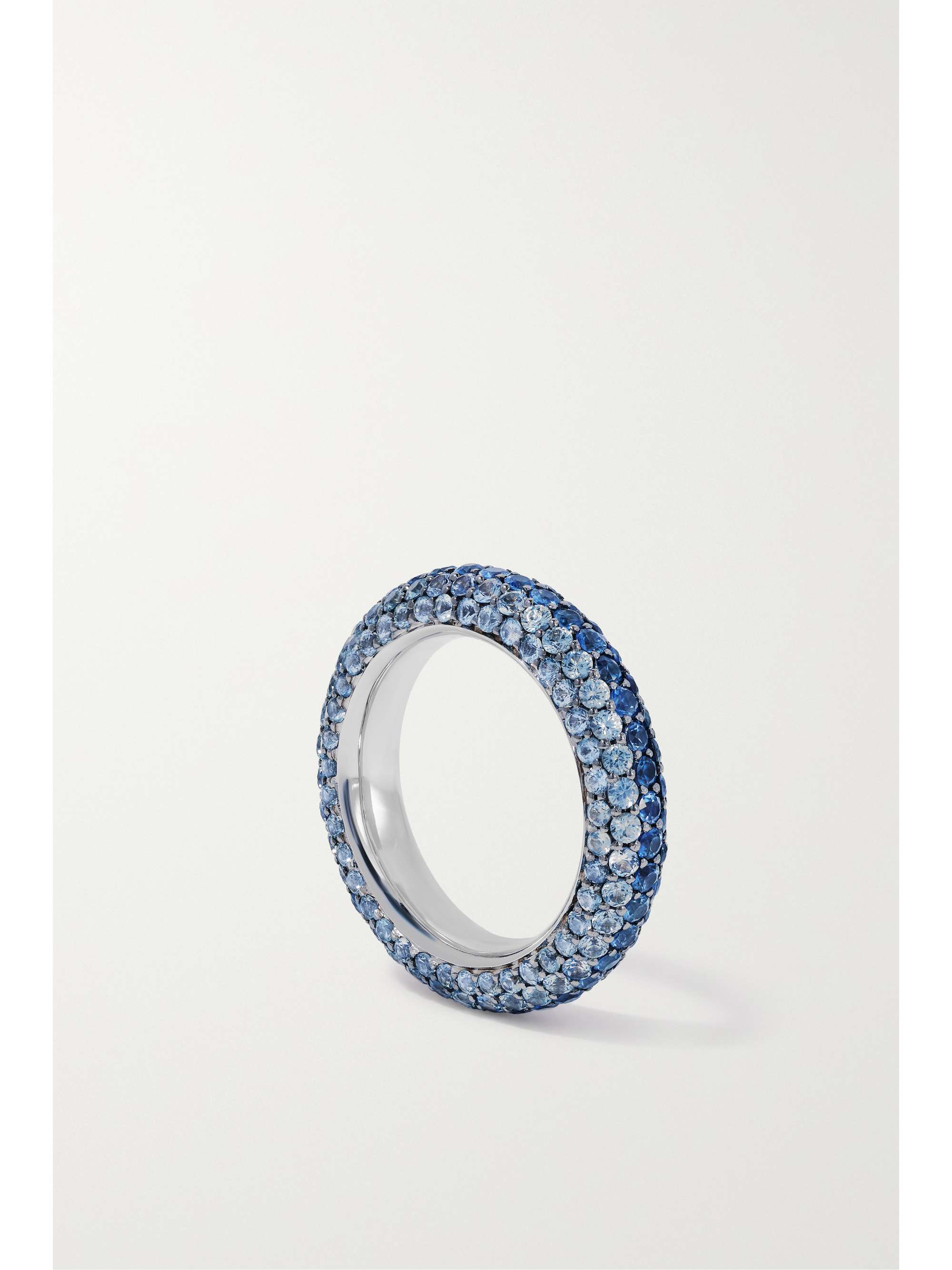 EMILY P. WHEELER Puffy Desert Ring aus 18 Karat Weißgold mit Saphiren
