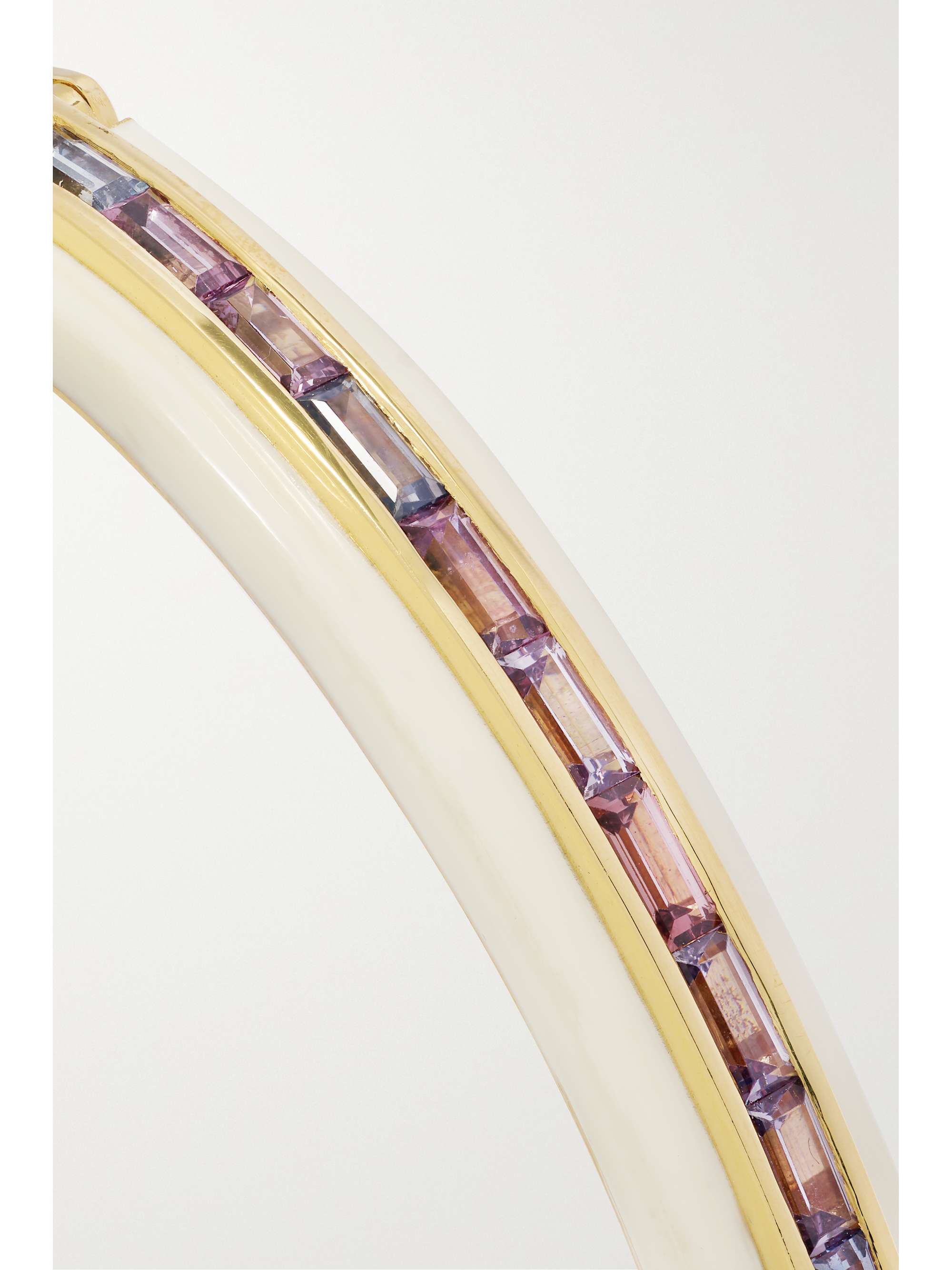 EMILY P. WHEELER Tiered 18-karat gold, enamel and spinel bracelet