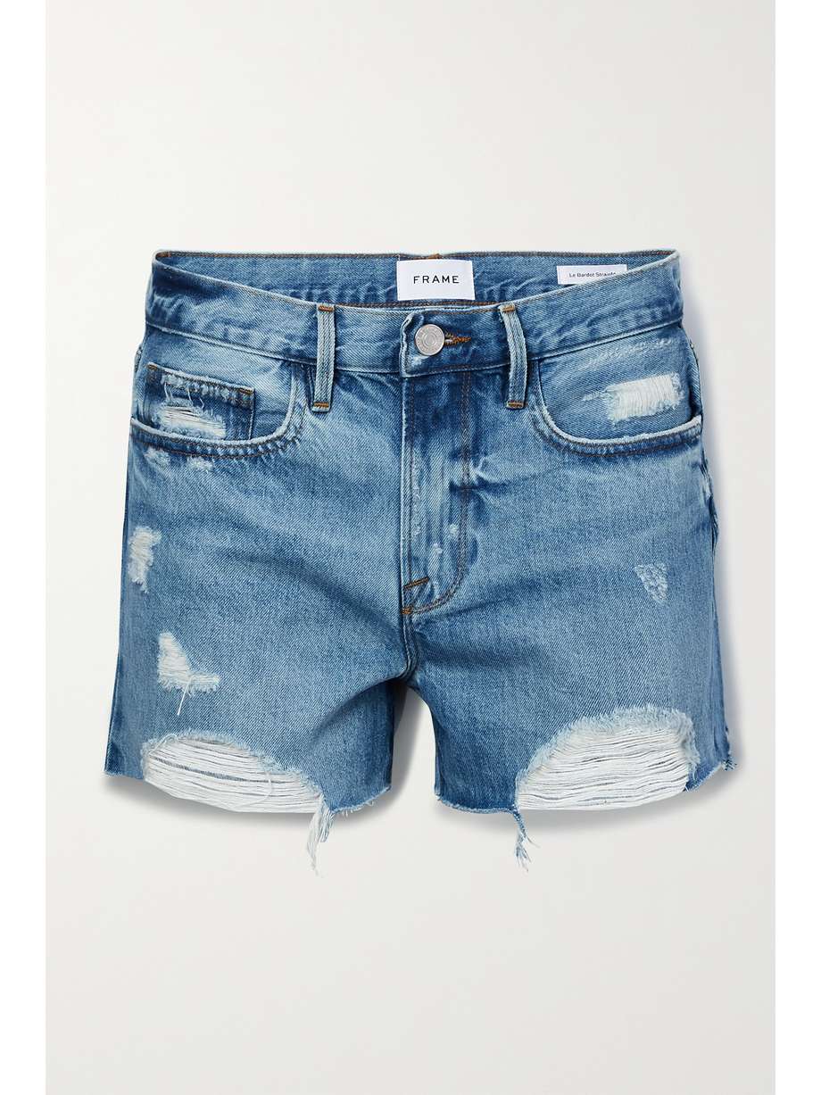 Distressed Denim Shorts