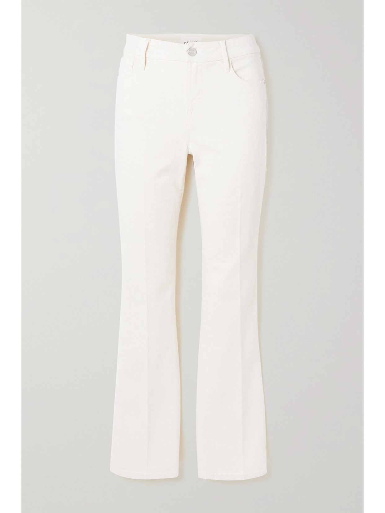 Frame Le Mini Boot Mid-rise Jeans In Ivory