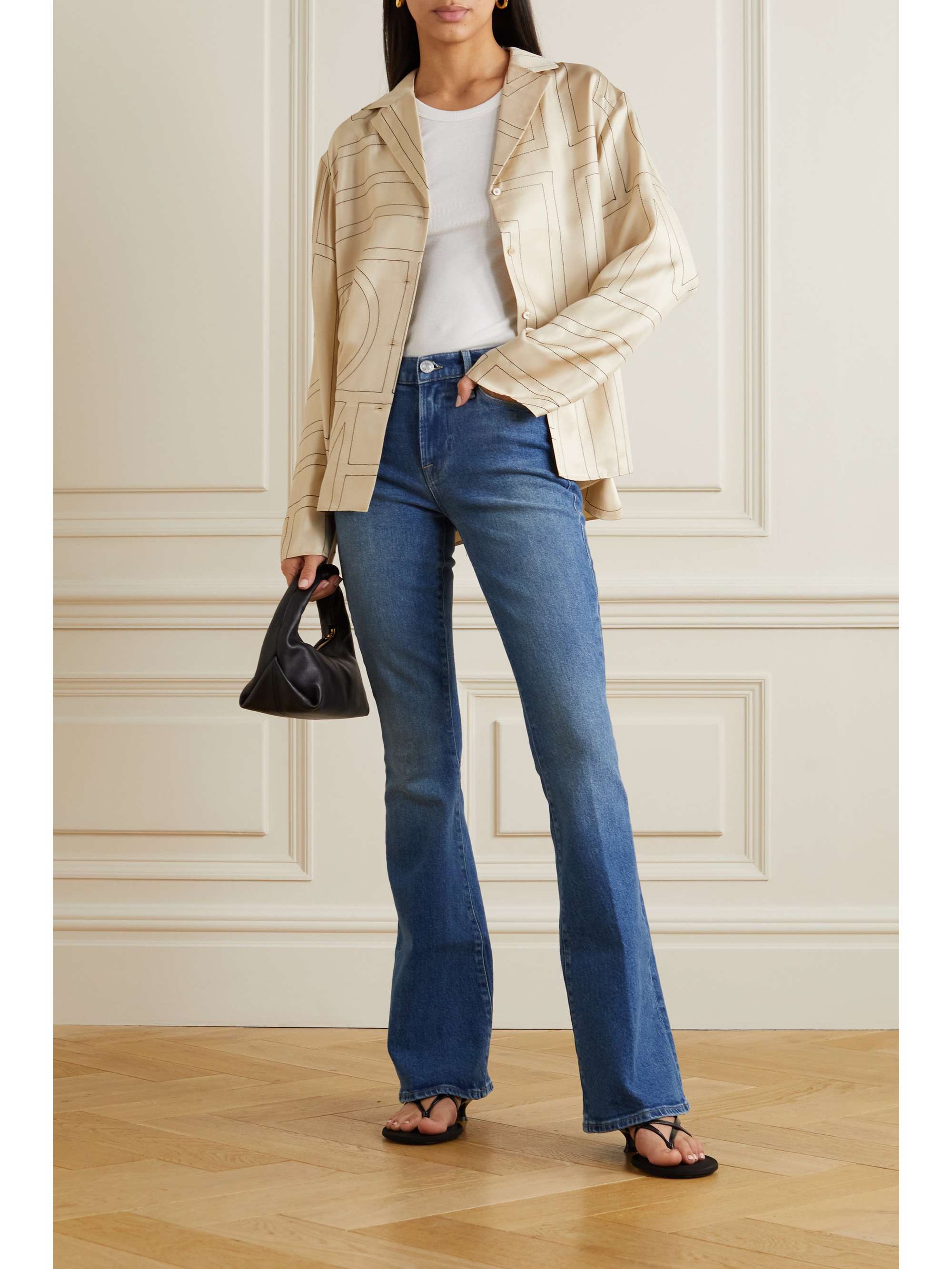 FRAME Le High Flare high-rise jeans