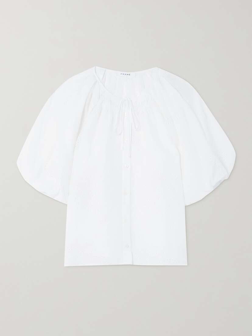 Frame Broderie Anglaise Ramie Blouse
