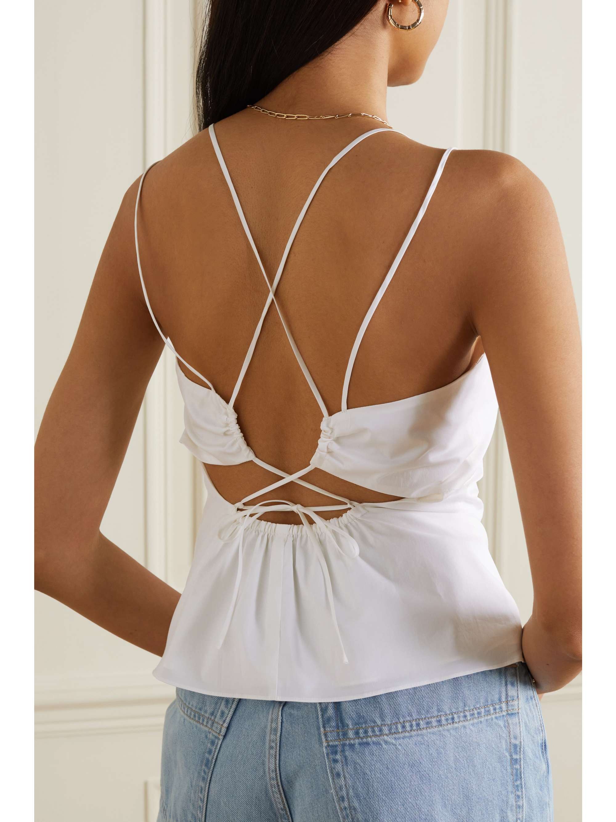 ruched poplin top