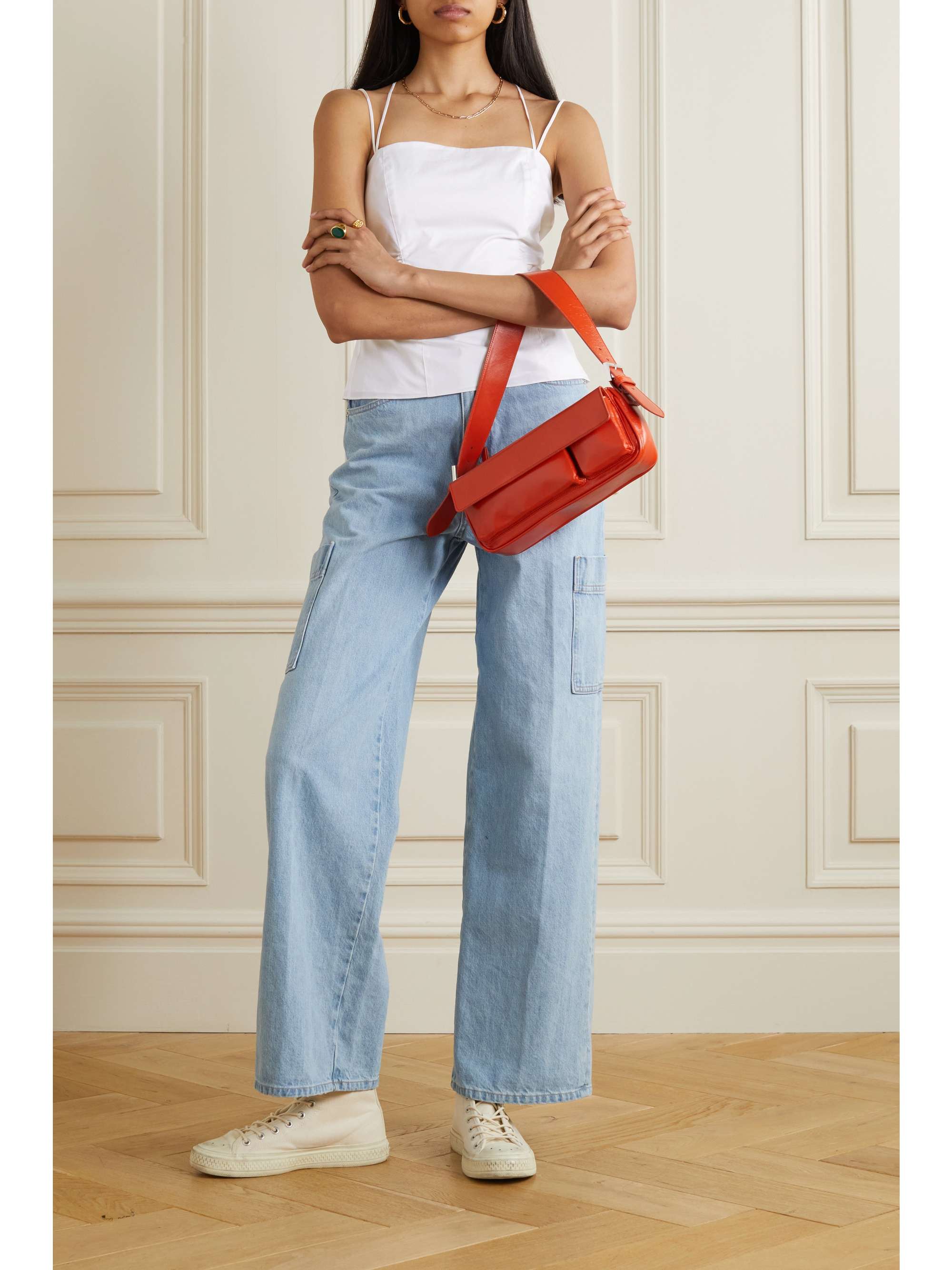 ruched poplin top