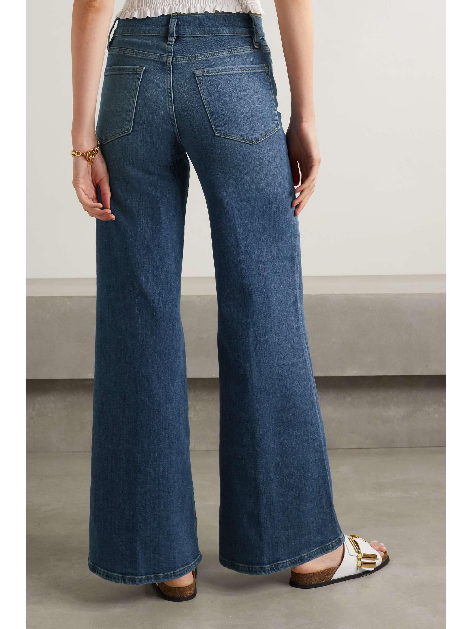 FRAME Le Palazzo high-rise wide-leg jeans | NET-A-PORTER