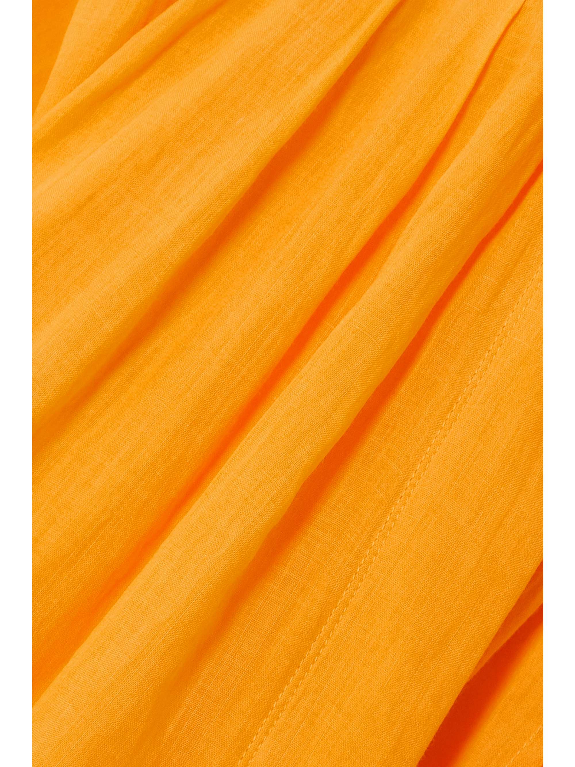 FRAME Pleated ramie maxi dress