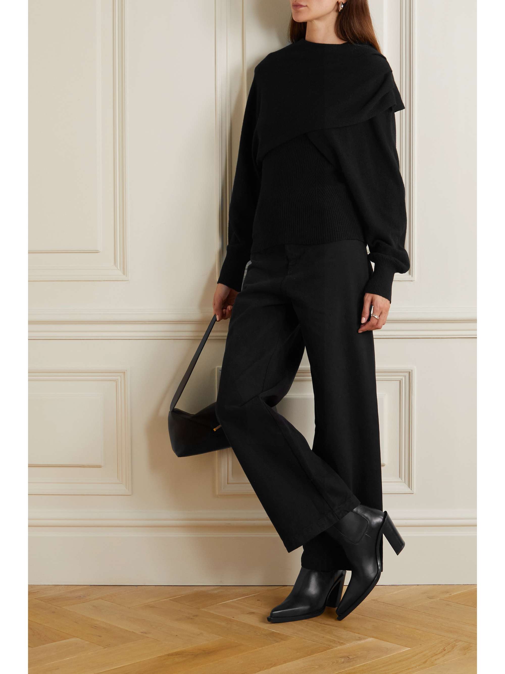 ENVELOPE1976 Frieze convertible ribbed cashmere and wool-blend sweater