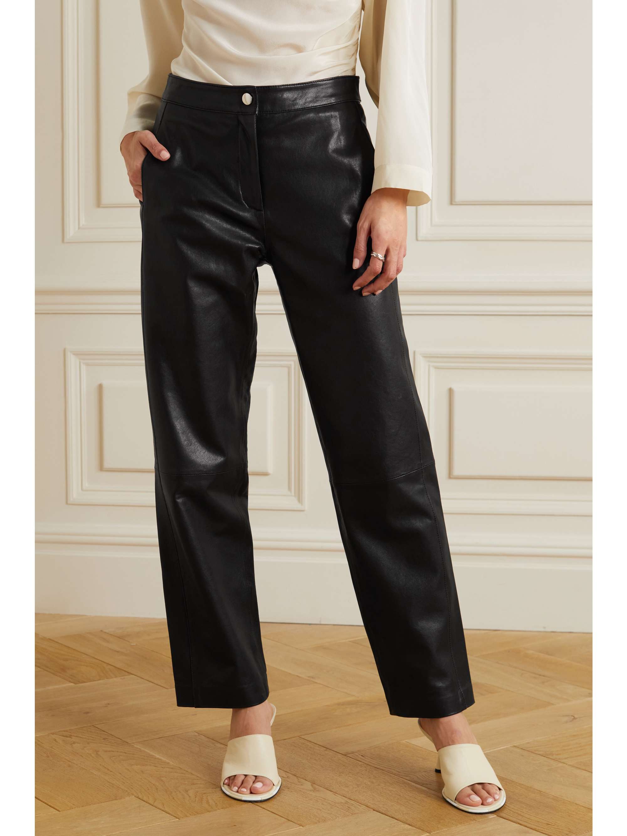 ENVELOPE1976 Andorra paneled leather pants