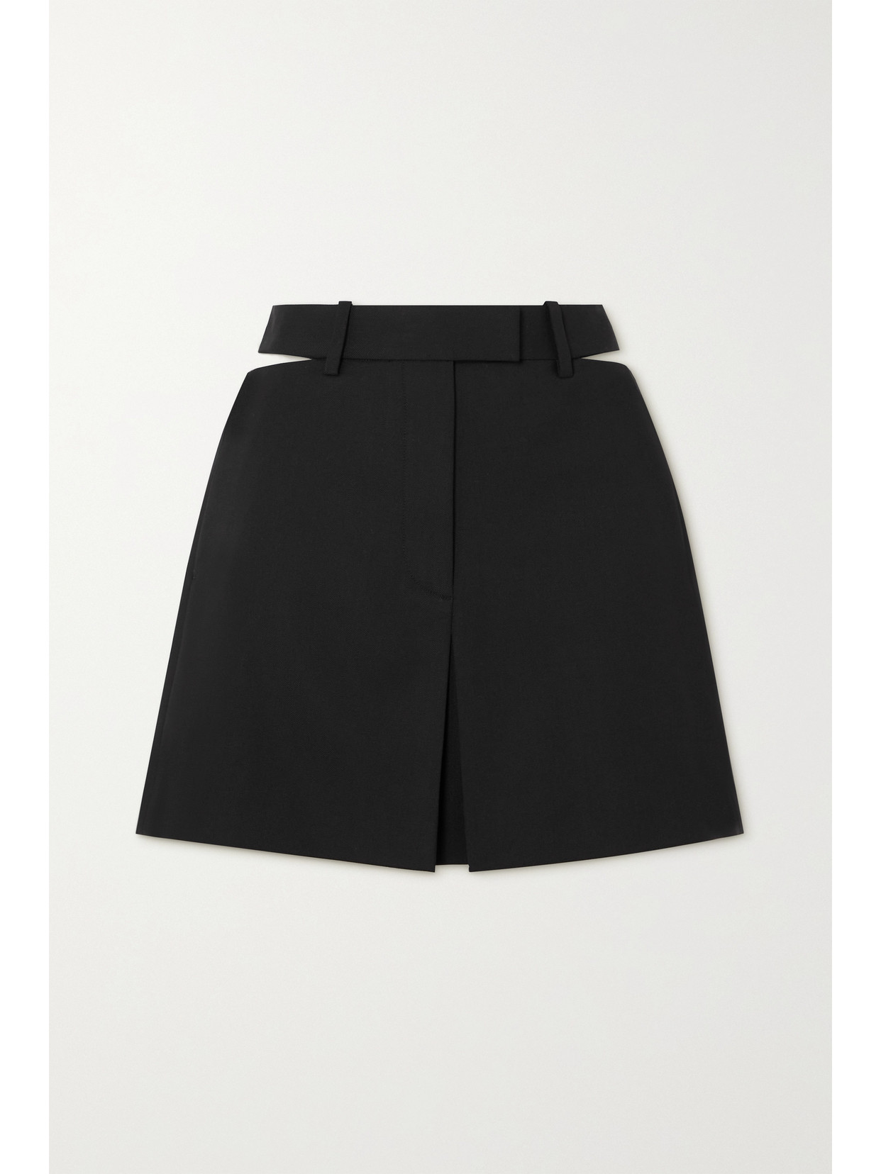 Cutout Twill Mini Skirt
