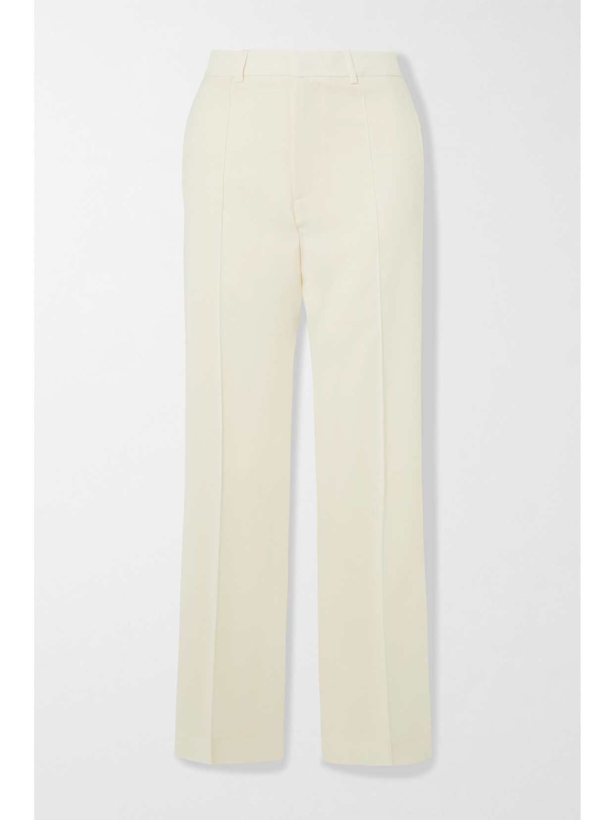 Envelope Dietrich Wool-crepe Wide-leg Pants In Cream