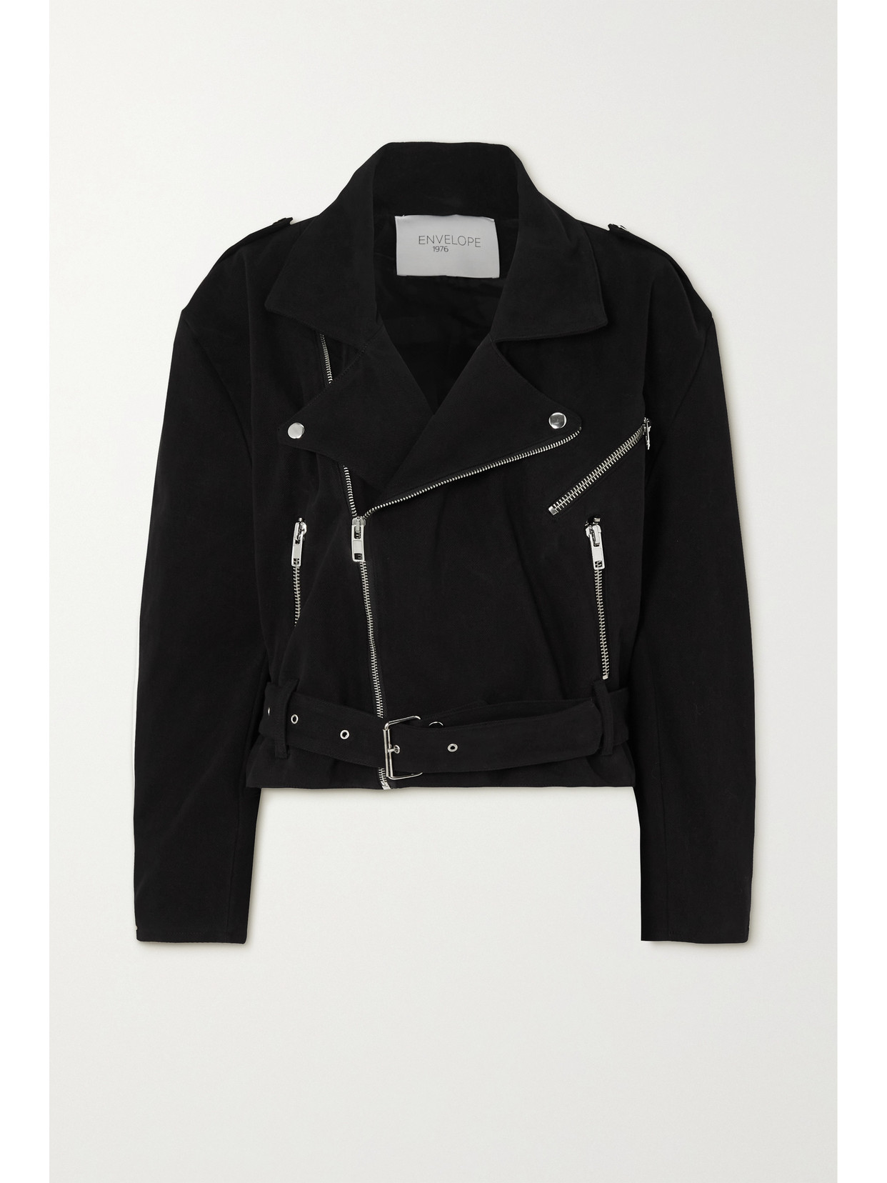 Envelope Blondie Organic Cottongabardine Biker Jacket In Black ModeSens