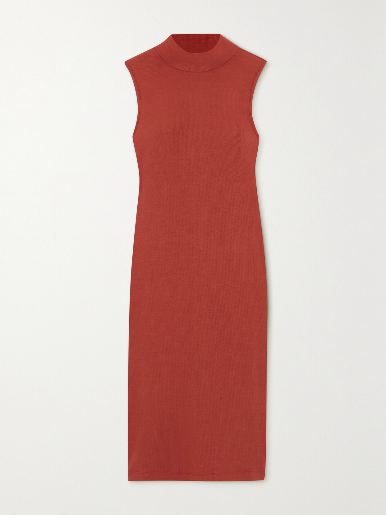 ATM Anthony Thomas Melillo Ribbed Stretch-tencel Modal Jersey Turtleneck Dress - Orange