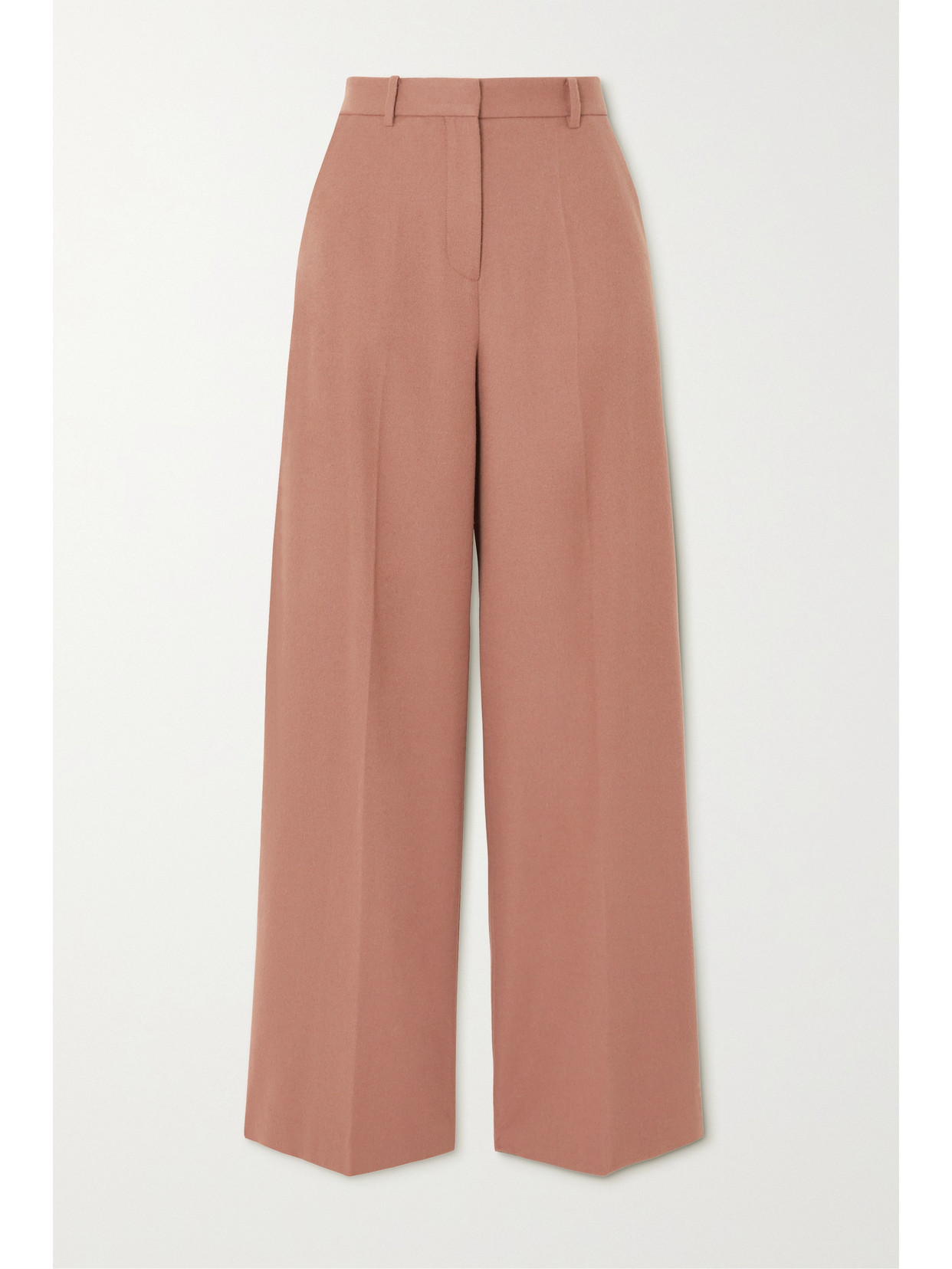 JOSEPH ALANA WOOL, TENCEL LYOCELL AND CASHMERE-BLEND FLANNEL WIDE-LEG trousers