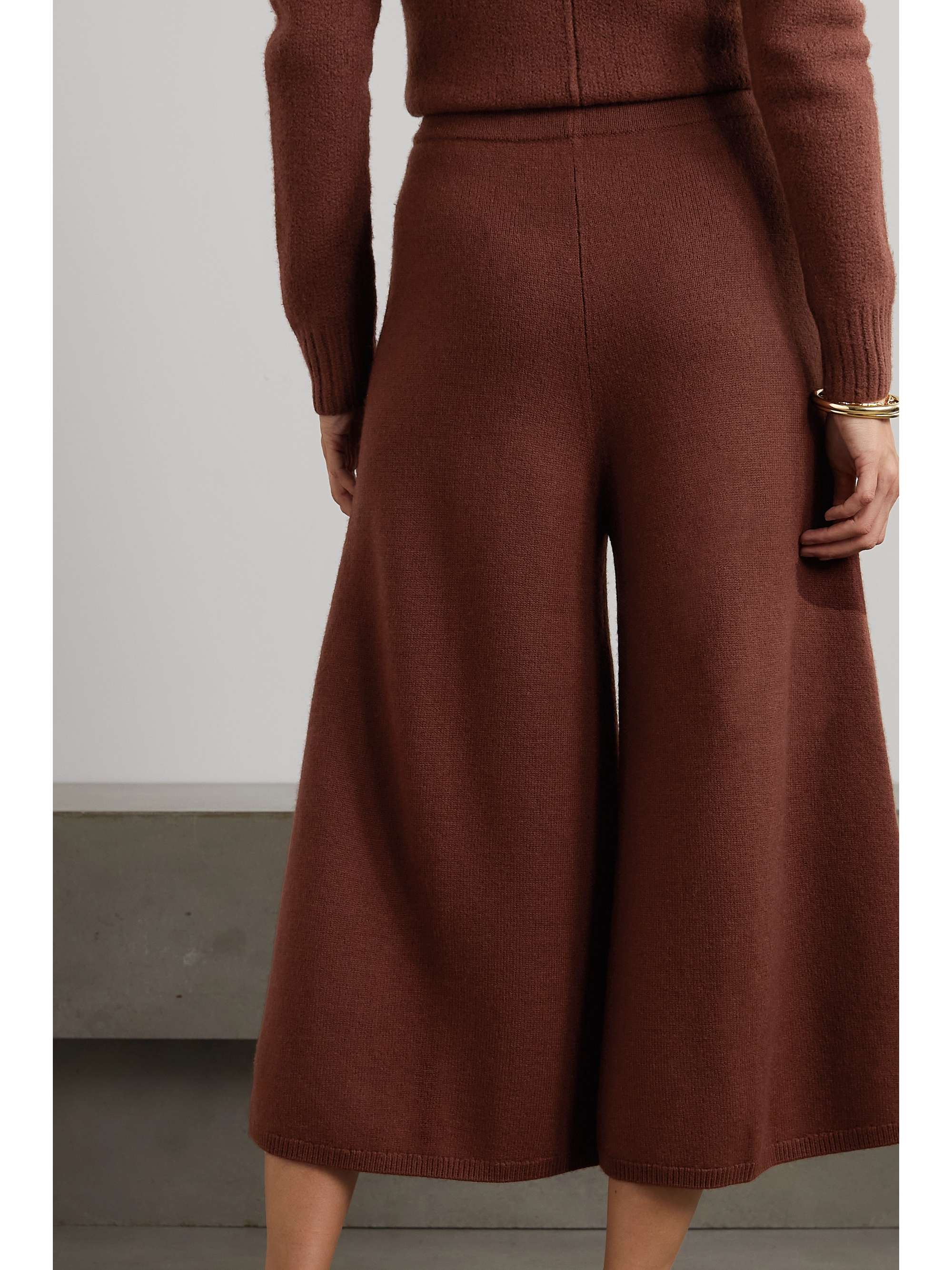 JOSEPH Wool cropped wide-leg pants