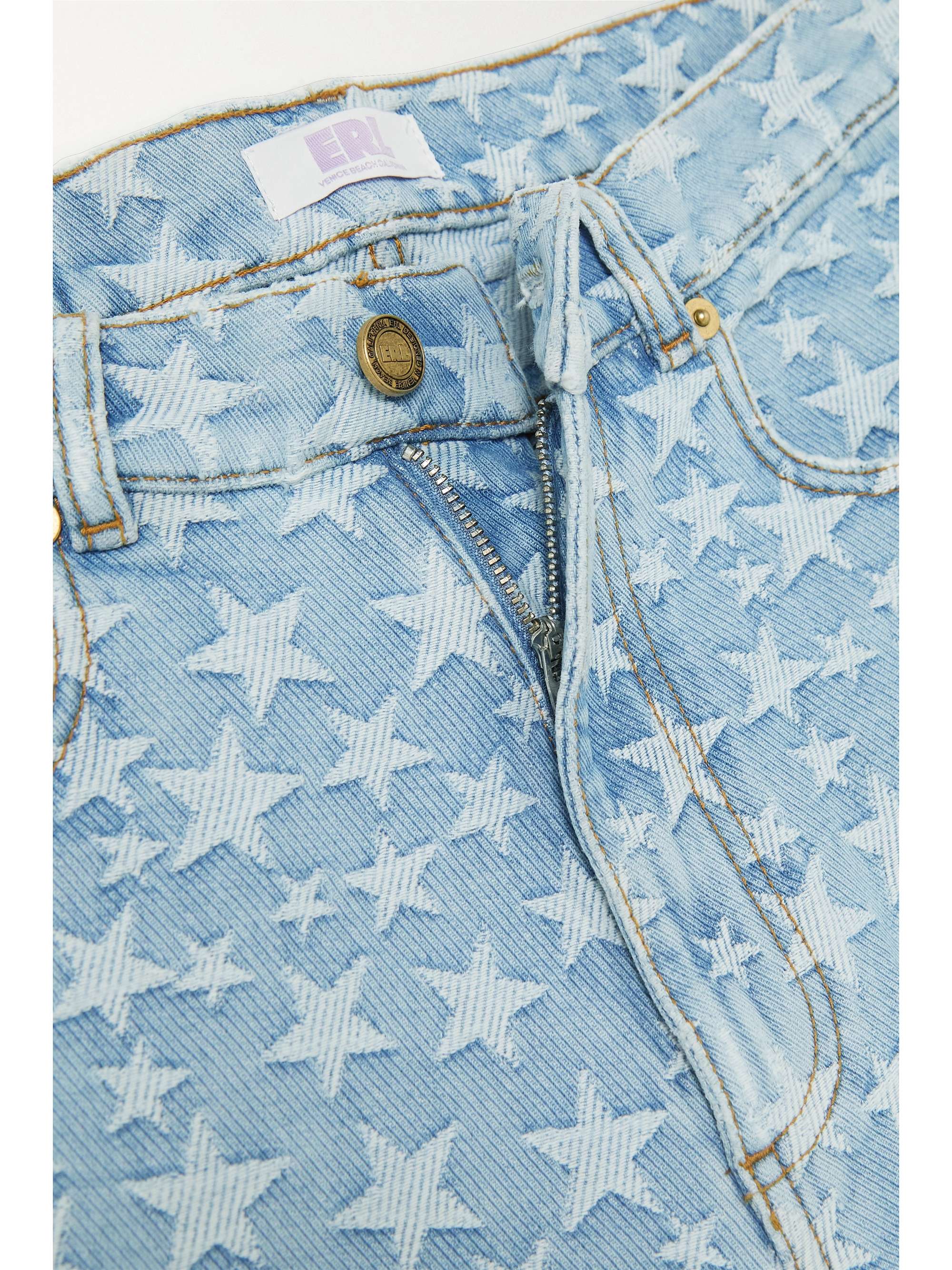 Blue Star-jacquard denim shirt, ERL