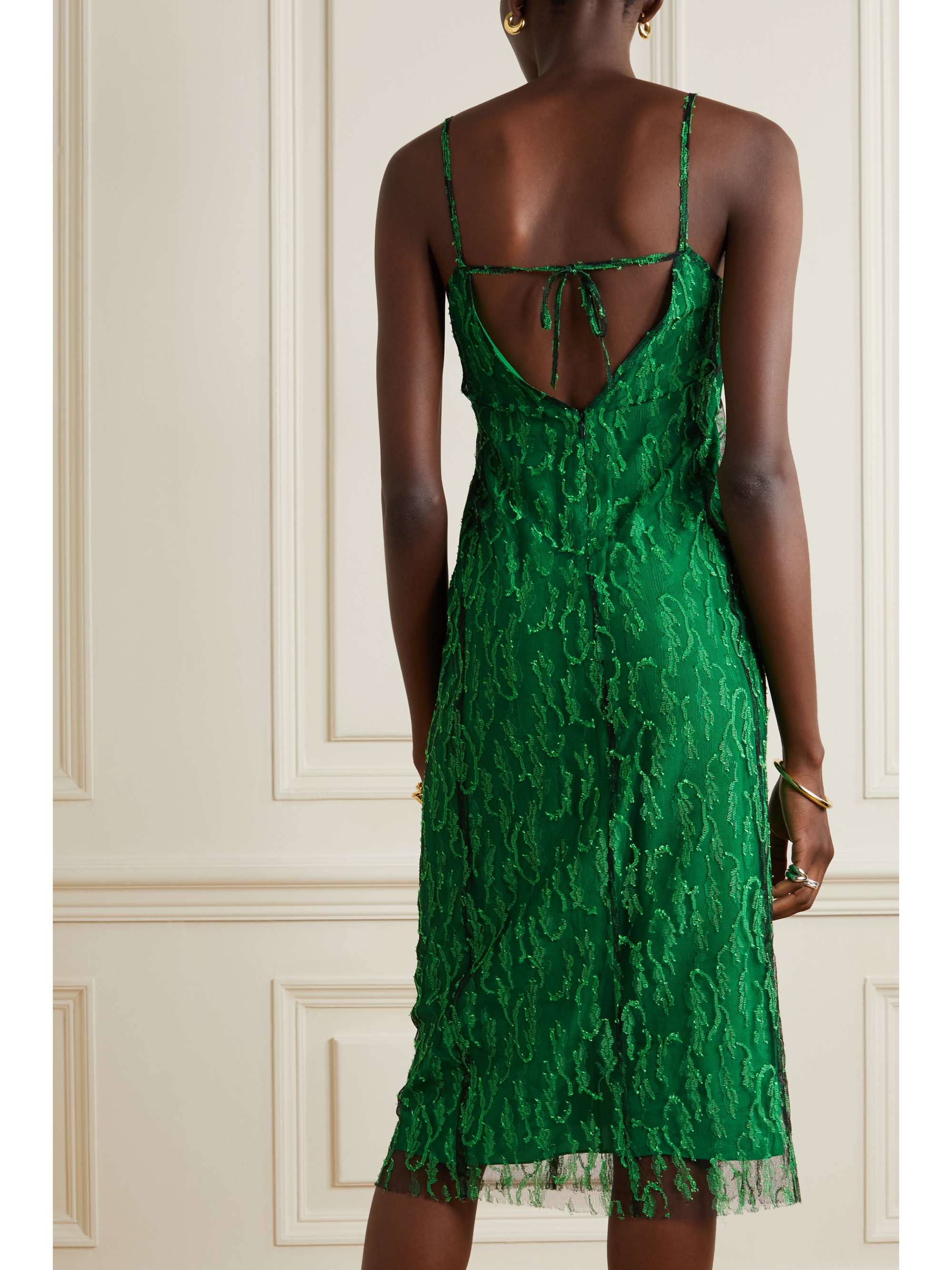 VICTORIA BECKHAM Fil coupé mesh midi dress