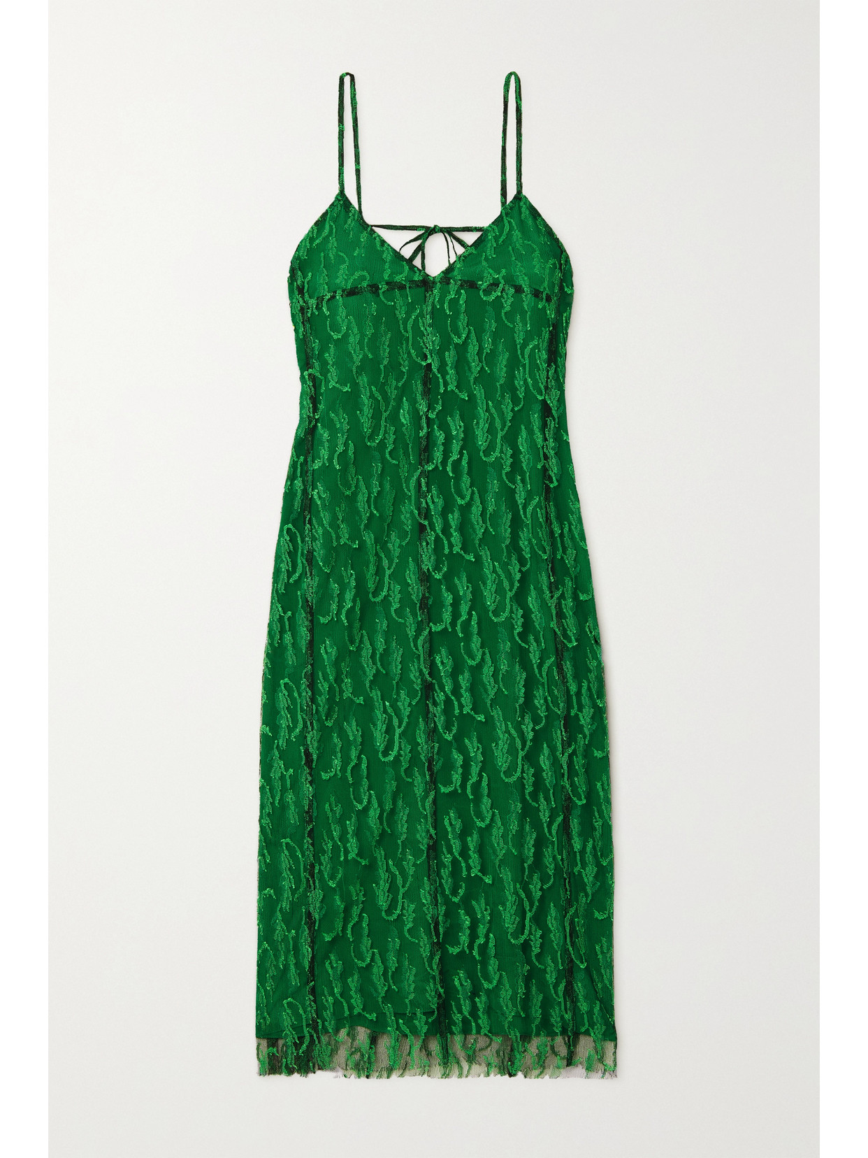 Victoria Beckham - Fil Coupé Mesh Midi Dress - Green