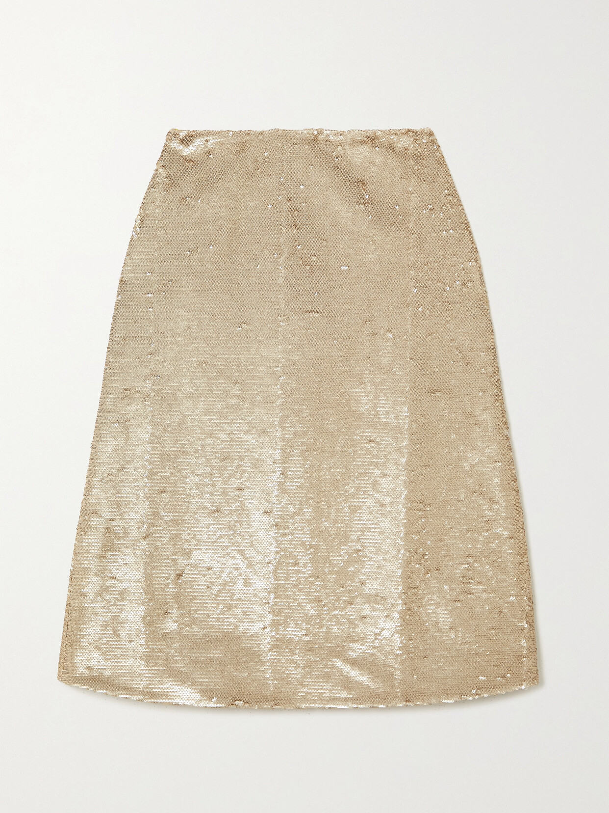 Emilia Wickstead - Davina Sequined Satin Skirt - Neutrals