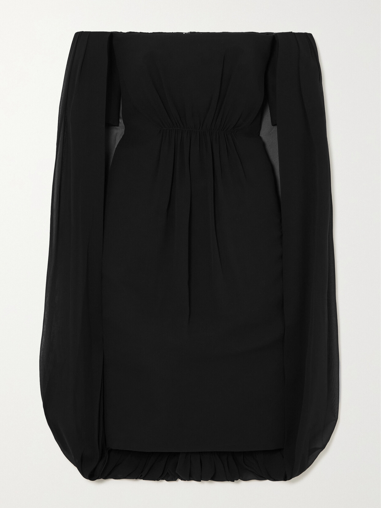 Emilia Wickstead Mere Off-the-shoulder Pleated Silk-georgette Midi Dress