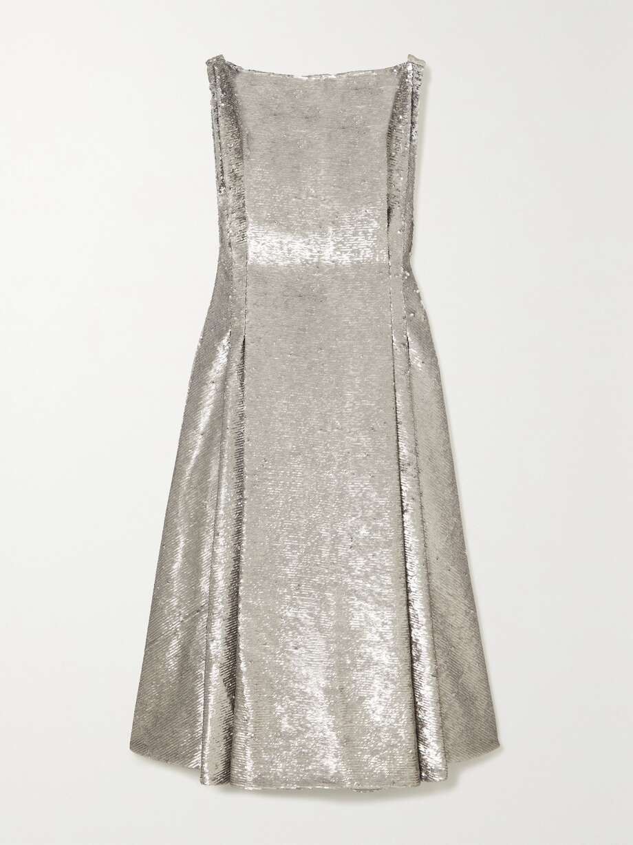 net-a-porter.com | Chaya open-back sequined satin midi dress