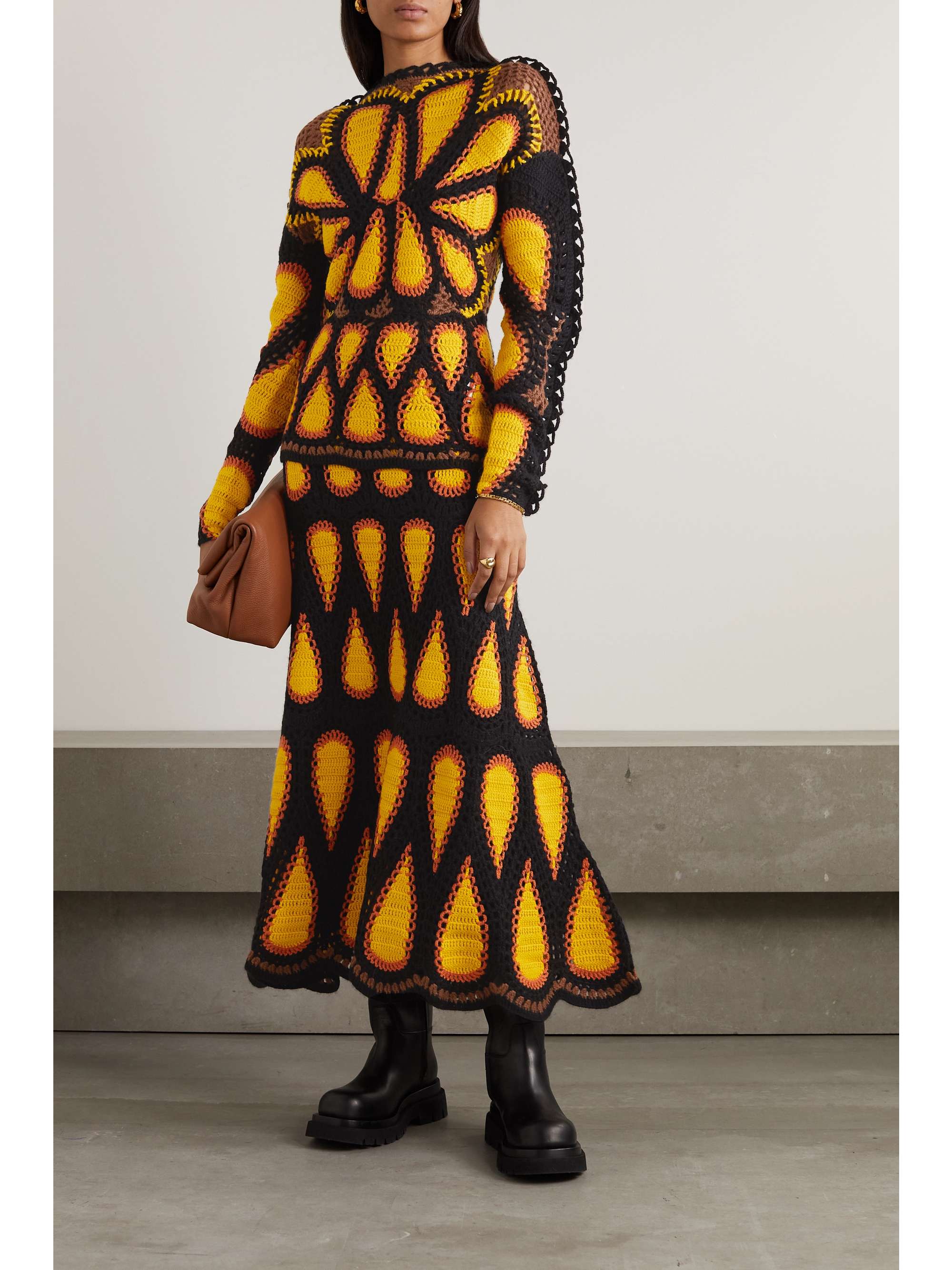 GABRIELA HEARST Crochet-knit cashmere sweater