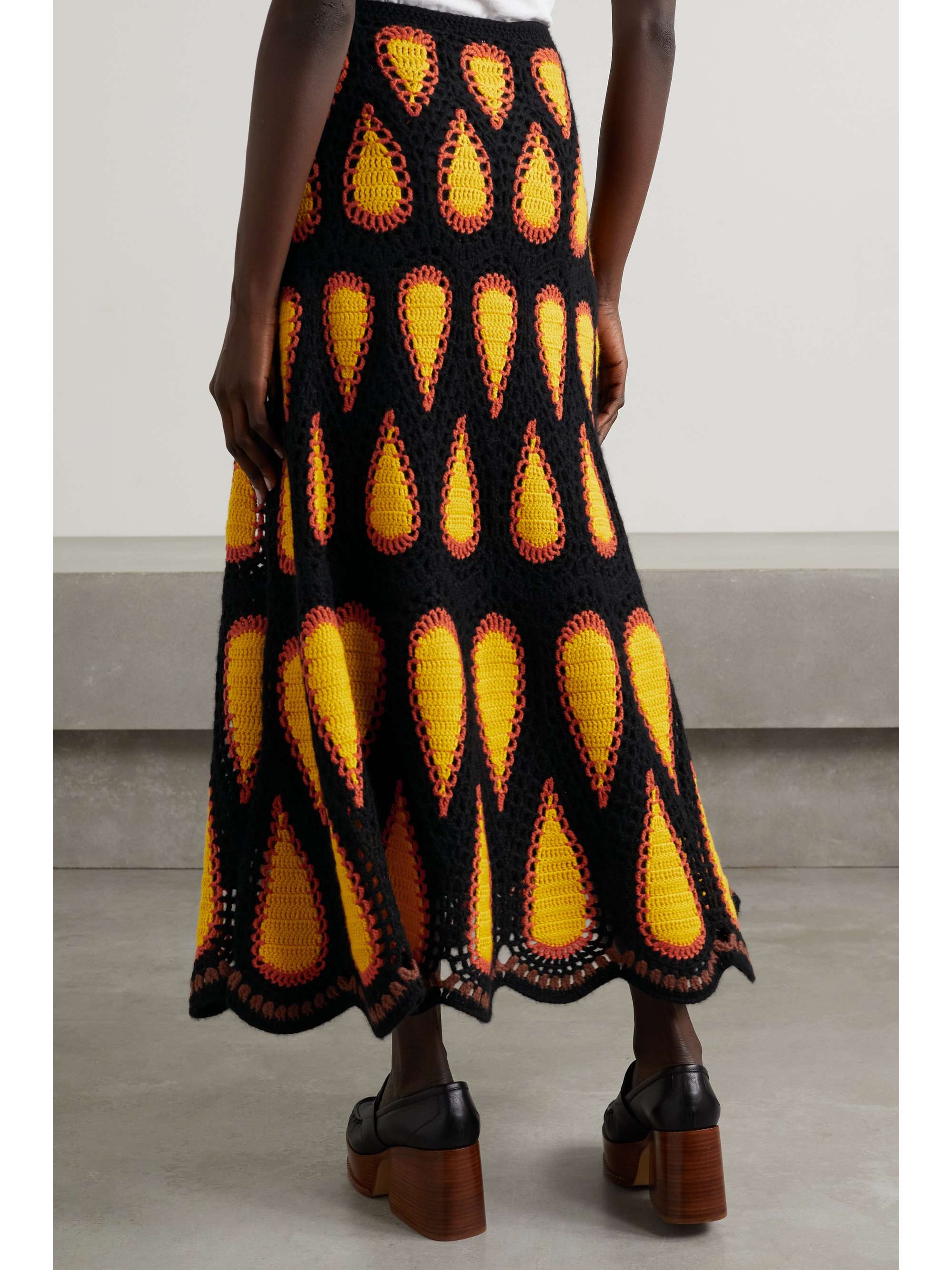 GABRIELA HEARST Cleo crocheted cashmere maxi skirt