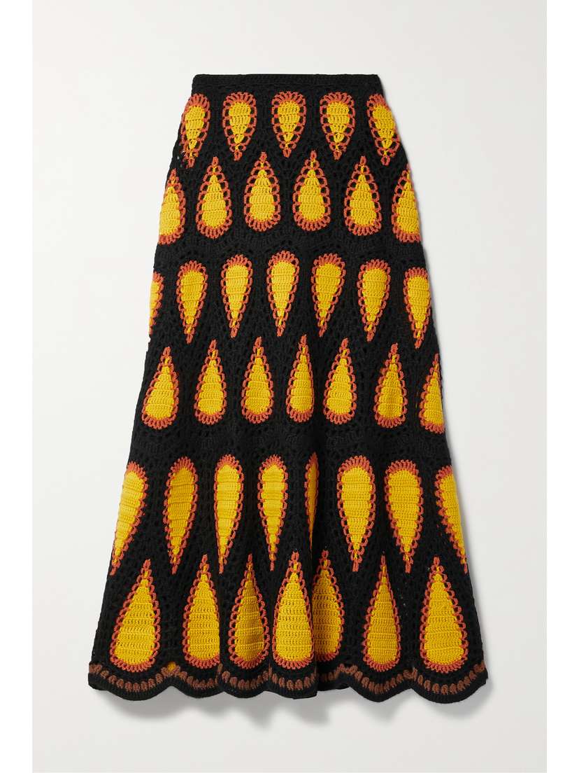 Gabriela Hearst Cleo Crocheted Cashmere Maxi Skirt