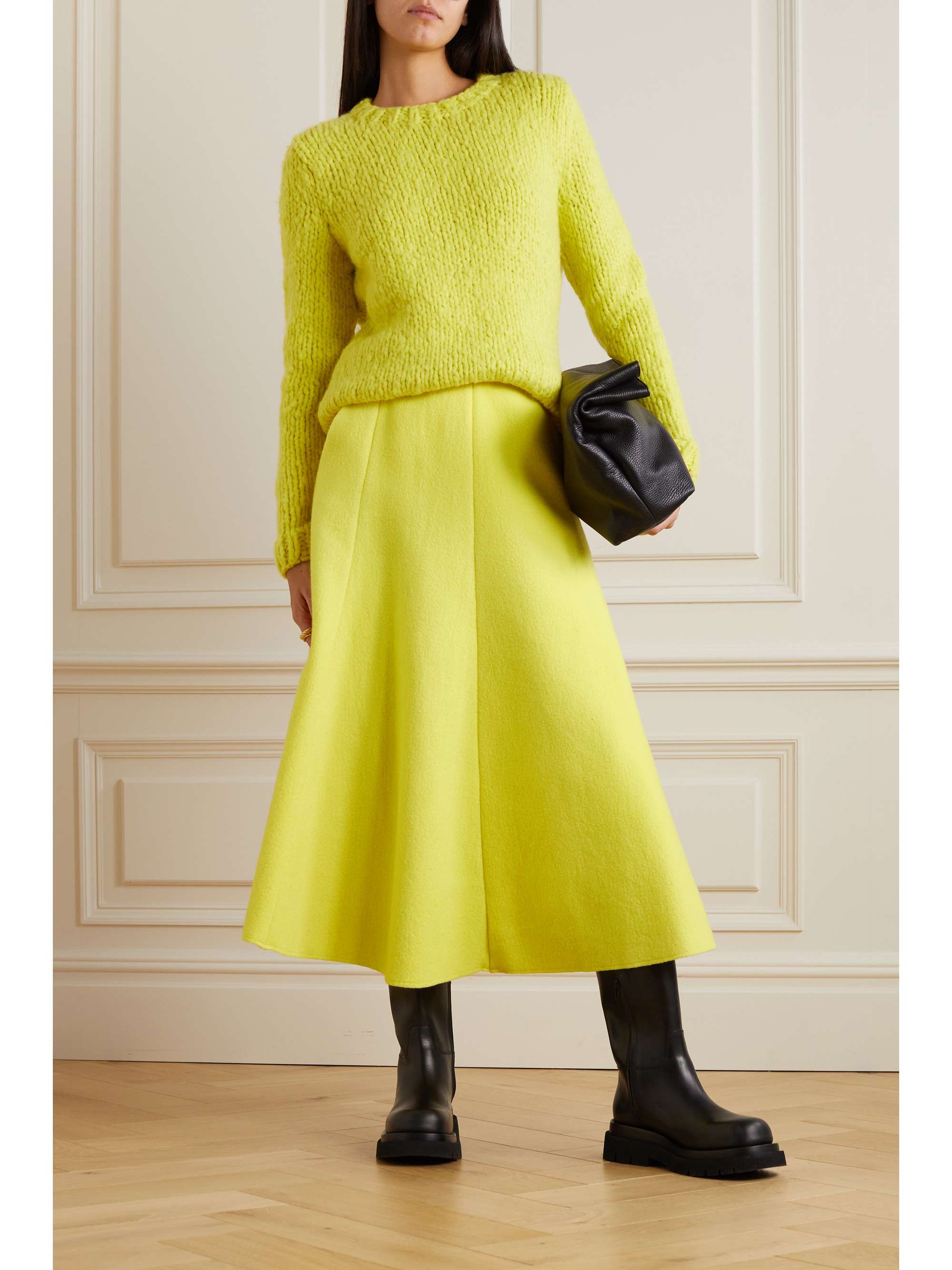 GABRIELA HEARST Maureen 再生羊绒中长半身裙